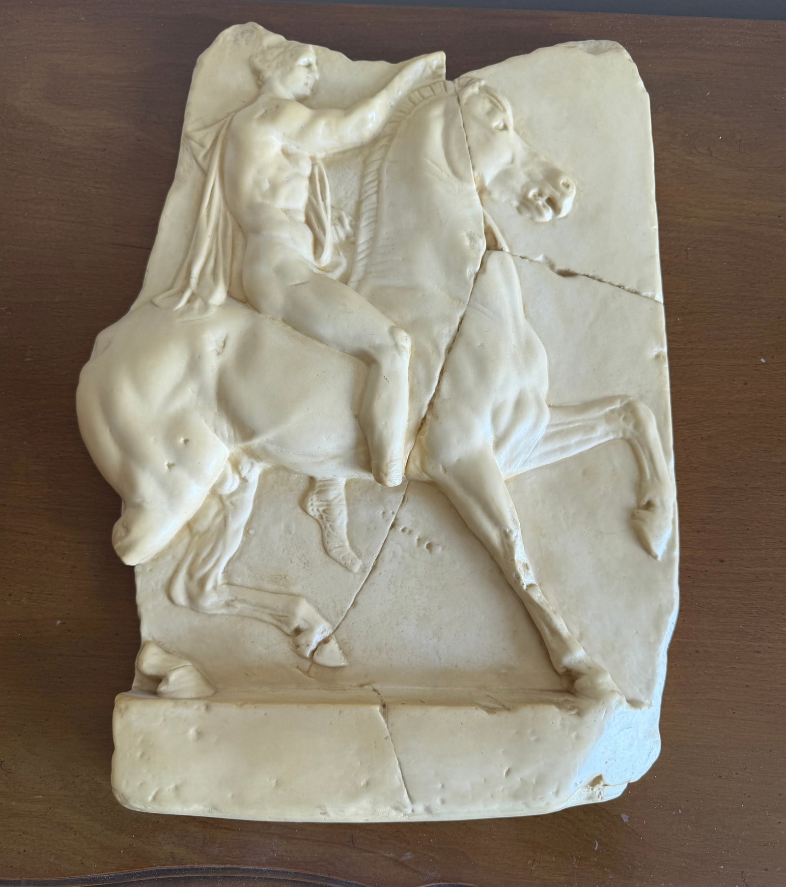 Grand Tour Style Plaster Plaque of a Horseman - 2