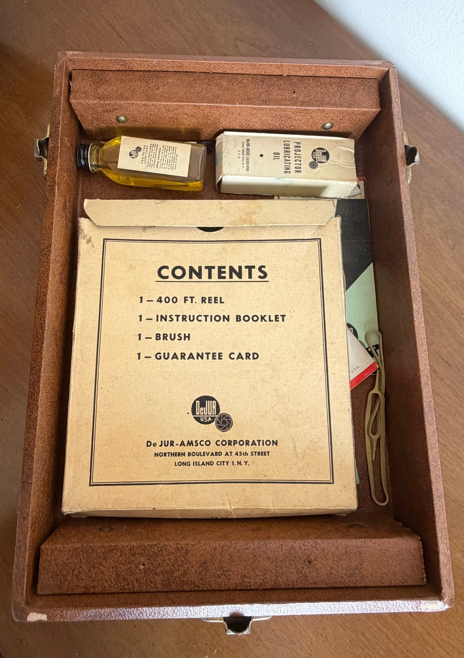 DeJur Amsco Model 750 Vintage 8mm Film Projector with Original Case and Accessories - 7