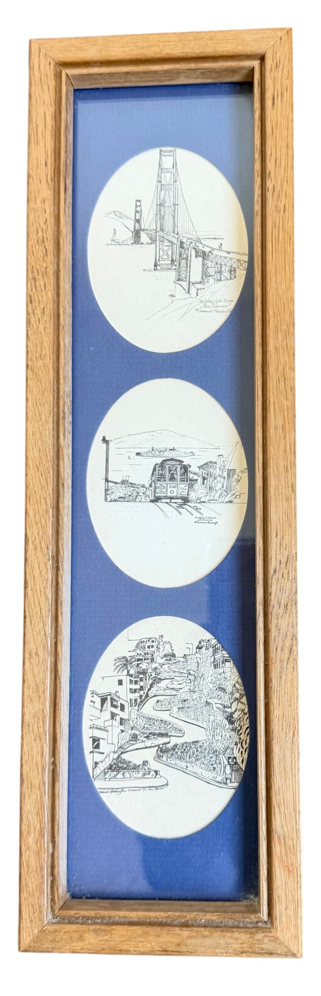 Framed Set of Three San Francisco Pen and Ink Drawings (1 of 4)