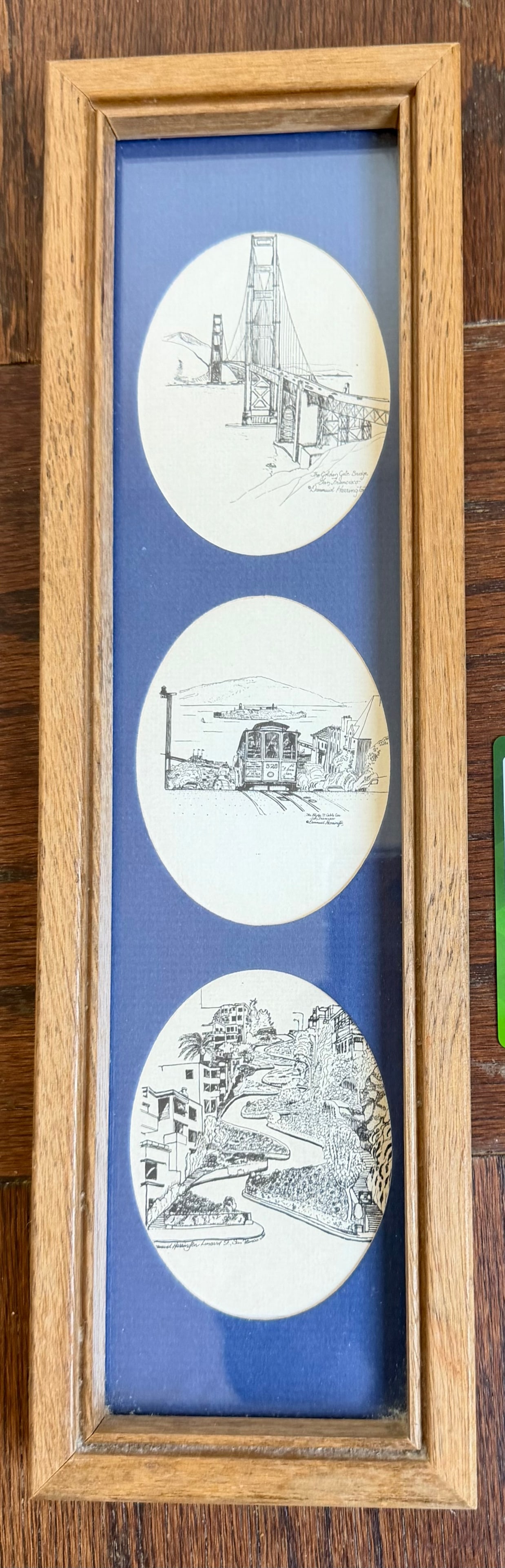 Framed Set of Three San Francisco Pen and Ink Drawings - 2