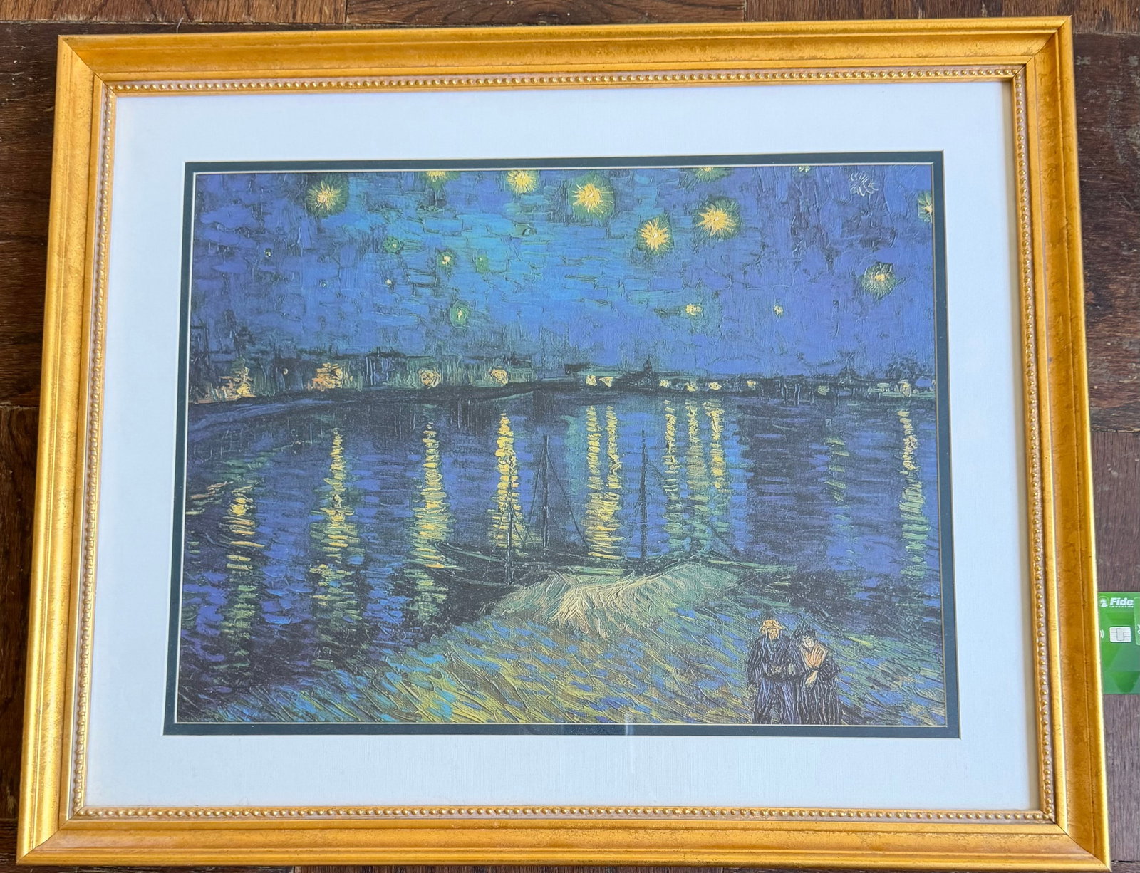 Framed Print of Van Gogh's "Starry Night Over the Rhone" - 3