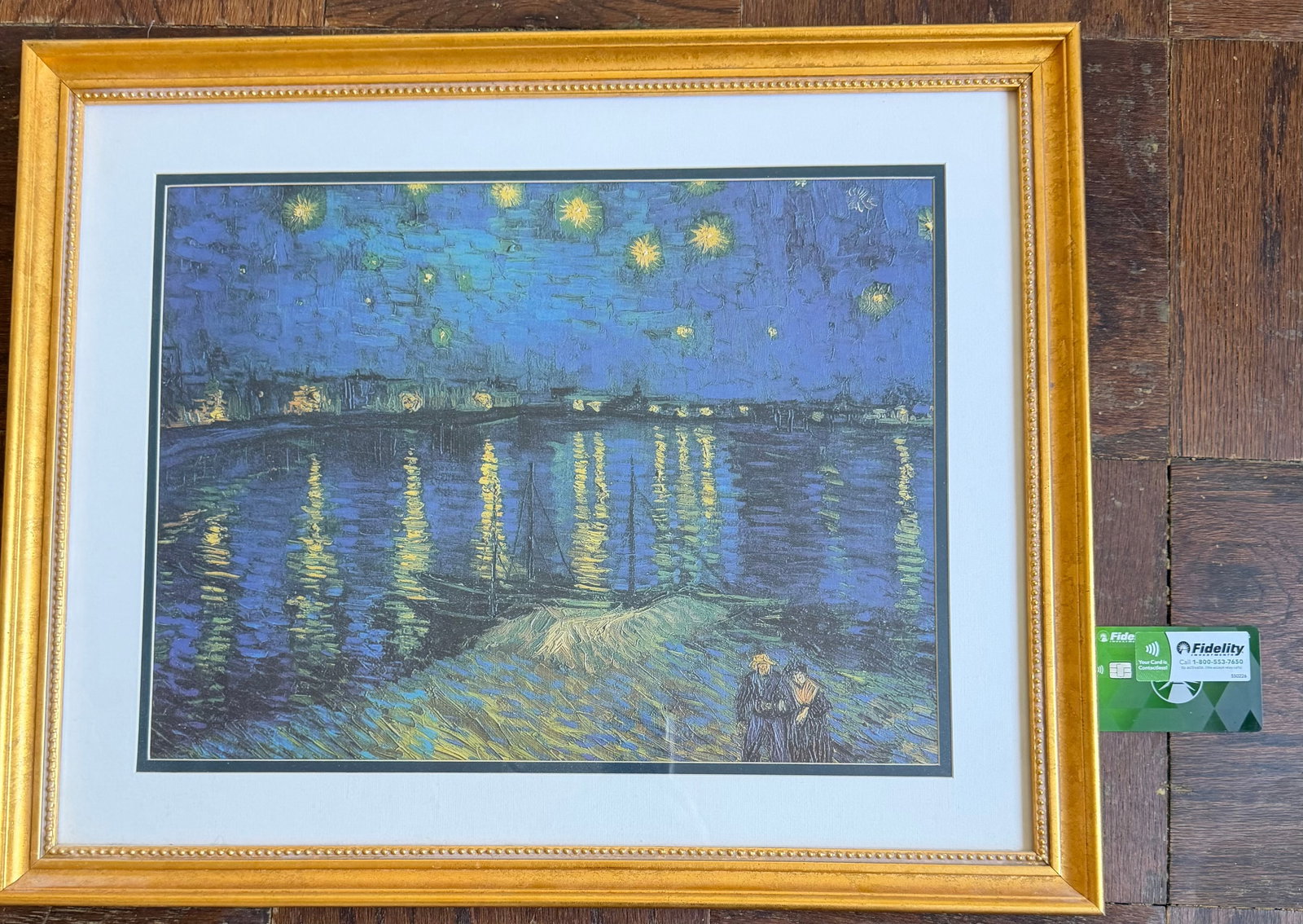 Framed Print of Van Gogh's "Starry Night Over the Rhone" - 4