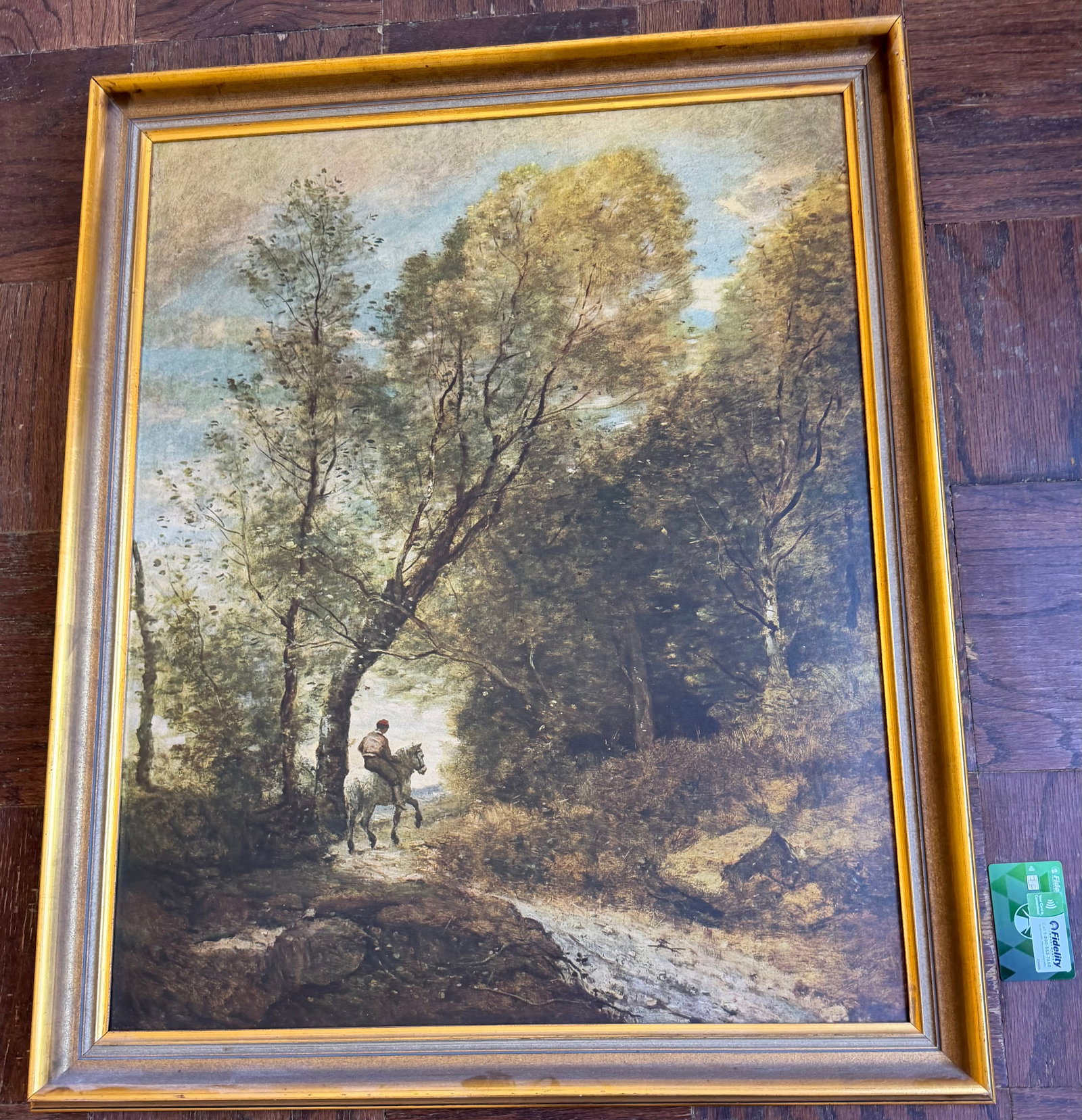 Framed Romantic Landscape Oil Painting on Canvas - 2