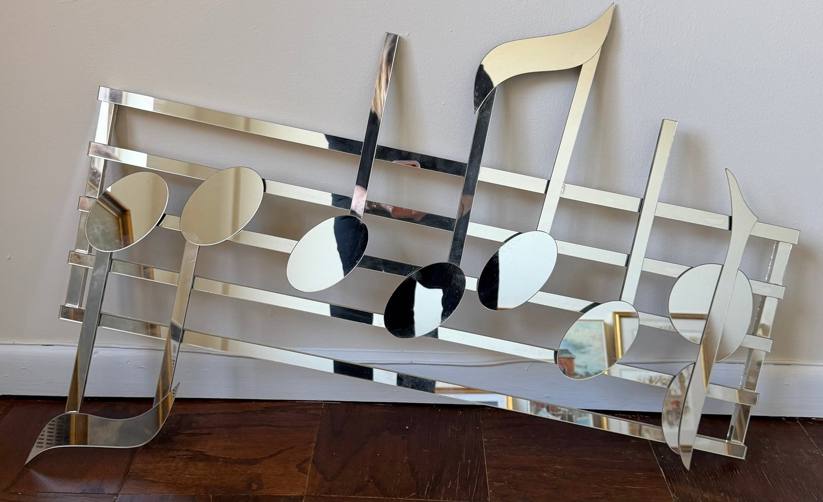 Musical Notes Mirrored Wall Sculpture - 2