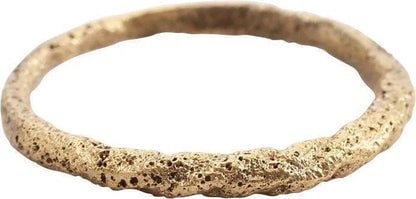 VIKING ROPED OR TWIST WEDDING RING, SIZE 8 1/2: Title: VIKING ROPED OR TWIST WEDDING RING, SIZE 8 1/2 Description: Cambridgeshire, England, 866-1067 AD. Oval form, size 8 1/2, 1.6mm at the bottom swelling to 2.2mm at the top. The top 1/2 is a model