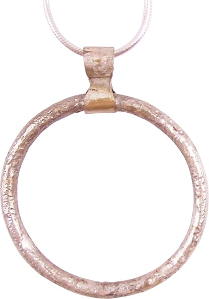 CELTIC PROSPERITY RING NECKLACE C.400-100 BC.: Title: CELTIC PROSPERITY RING NECKLACE C.400-100 BC. Description: Before the Roman invasion of the British Isles, rings of bronze, silver, and gold were used as a means of exchange, particularly in Ir