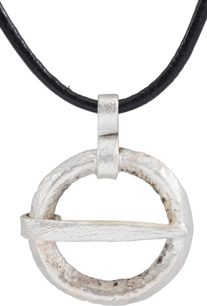 VIKING PROTECTIVE BROOCH NECKLACE 9TH-11TH CENTURY AD: Title: VIKING PROTECTIVE BROOCH NECKLACE 9TH-11TH CENTURY AD Description: Worn in numbers on the surface of the jerkin, these small metal brooches provided a measure of protection against sword cuts a