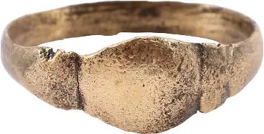 EUROPEAN BETROTHAL RING 9th-12th CENT JEWELRY SZ 9 ¾.: Title: EUROPEAN BETROTHAL RING 9th-12th CENT JEWELRY SZ 9 ¾. Description: During the Middle Ages, the act of committing to marriage took place as a formal ceremony with vows, considered sacred an
