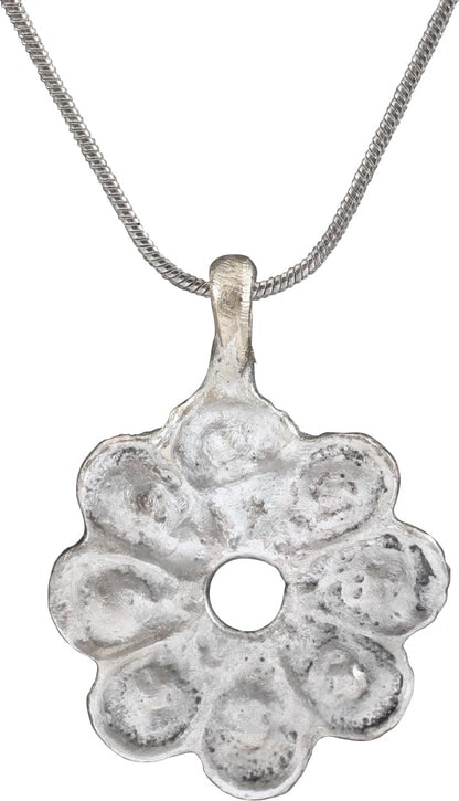 ROMAN WHEEL OF FORTUNE AMULET NECKLACE, 5TH-7TH CENTURY AD. (1 of 4)