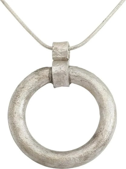 CELTIC PROSPERITY RING NECKLACE C. 400-100 BC: Title: CELTIC PROSPERITY RING NECKLACE C. 400-100 BC Description: Before the Roman invasion of the British Isles, rings of bronze, silver, and gold were used as a means of exchange, particularly in