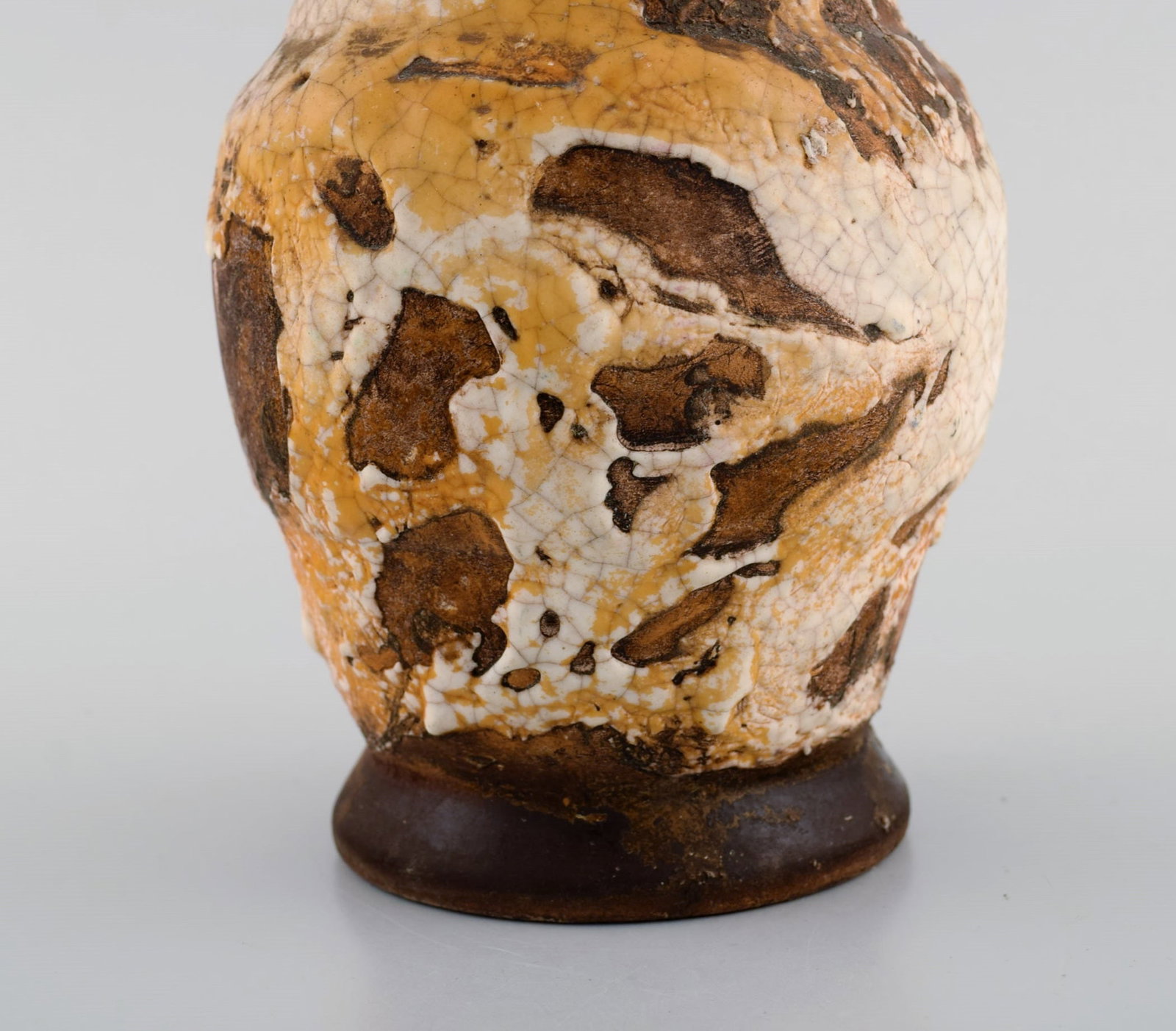 Louis Dage (1885-1961), French ceramist. Unique vase in glazed ceramics. Beautiful glaze in brown - 4