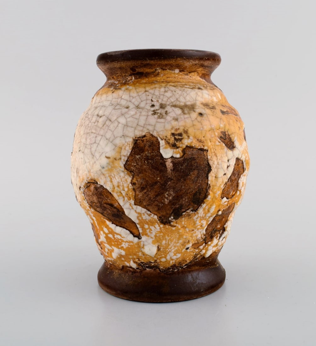 Louis Dage (1885-1961), French ceramist. Unique vase in glazed ceramics. Beautiful glaze in brown - 5