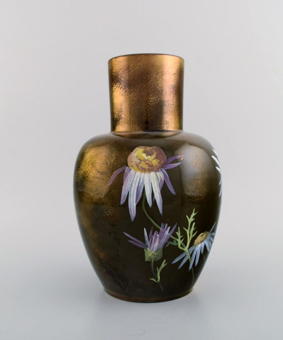 Clément Massier for Golfe Juan. Antique vase in glazed ceramics. Beautiful luster glaze with - 3