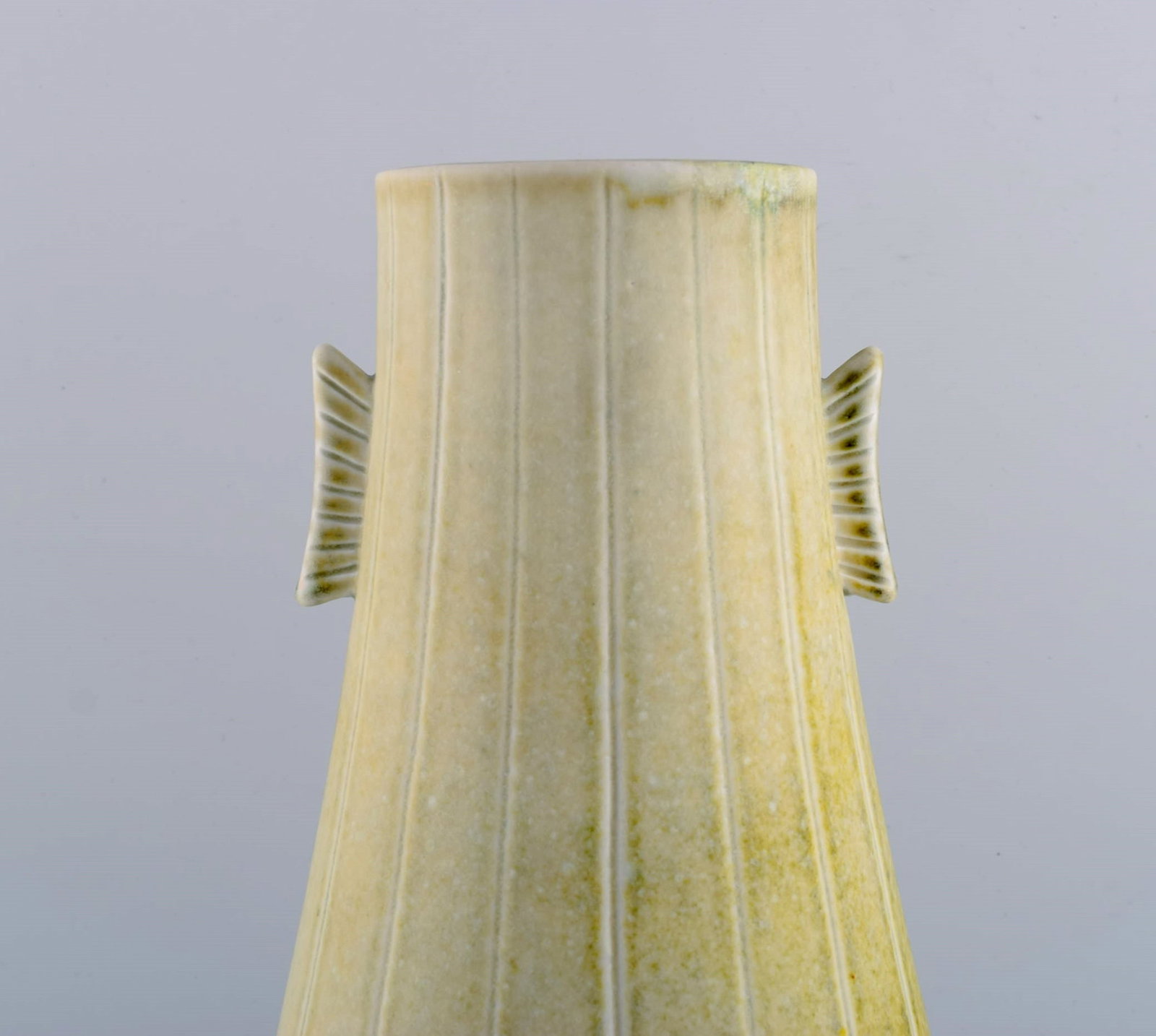 Gunnar Nylund for Rörstrand. Large rare unique Air Force vase in glazed stoneware. Swedish - 4
