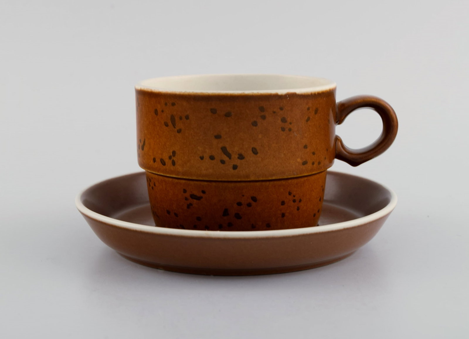 Stig Lindberg for Gustavsberg. Coq coffee service for seven people. Rustic design, 1960s. - 2