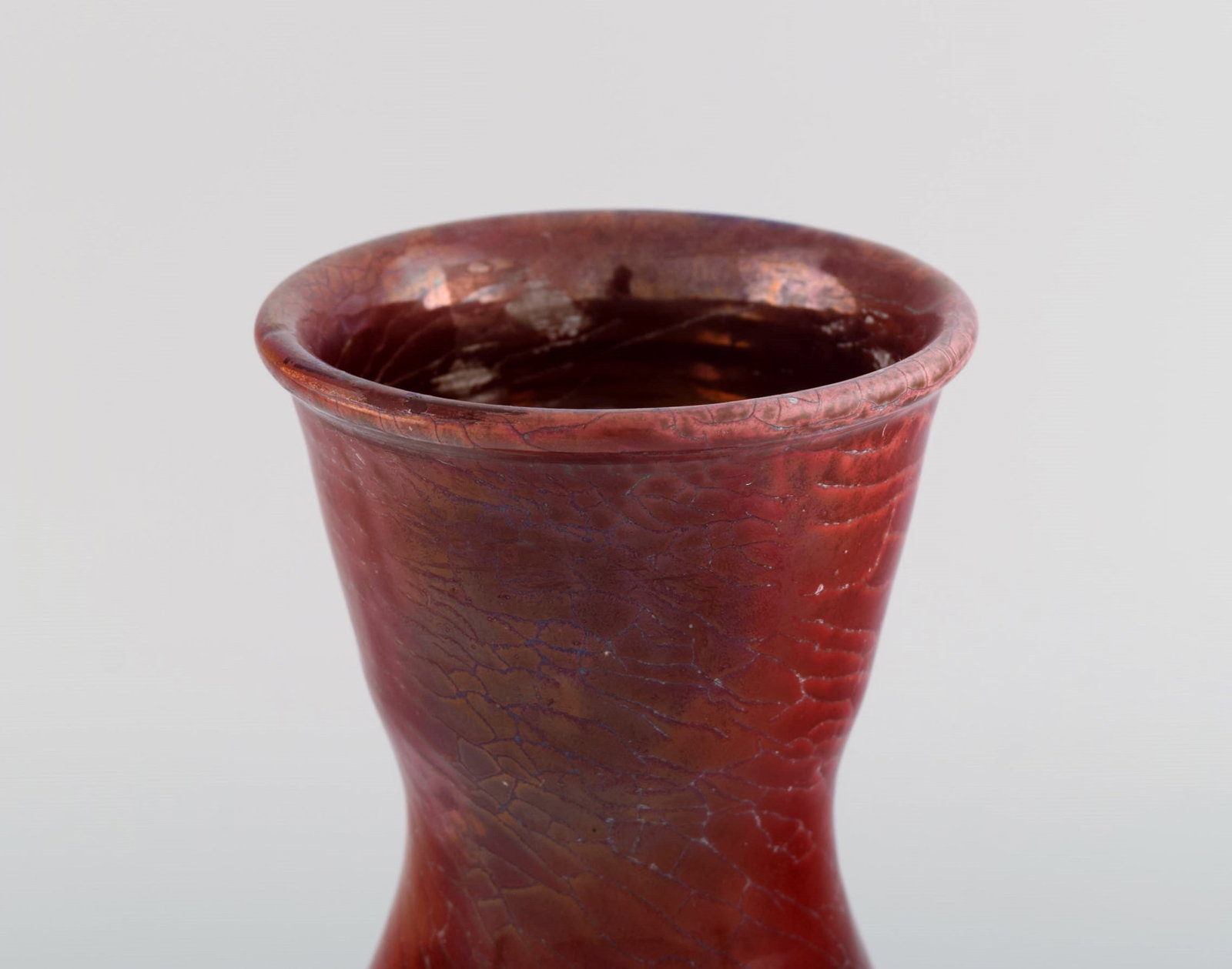 Karl Hansen Reistrup for Kähler. Antique vase in glazed ceramics. Beautiful luster glaze. - 4