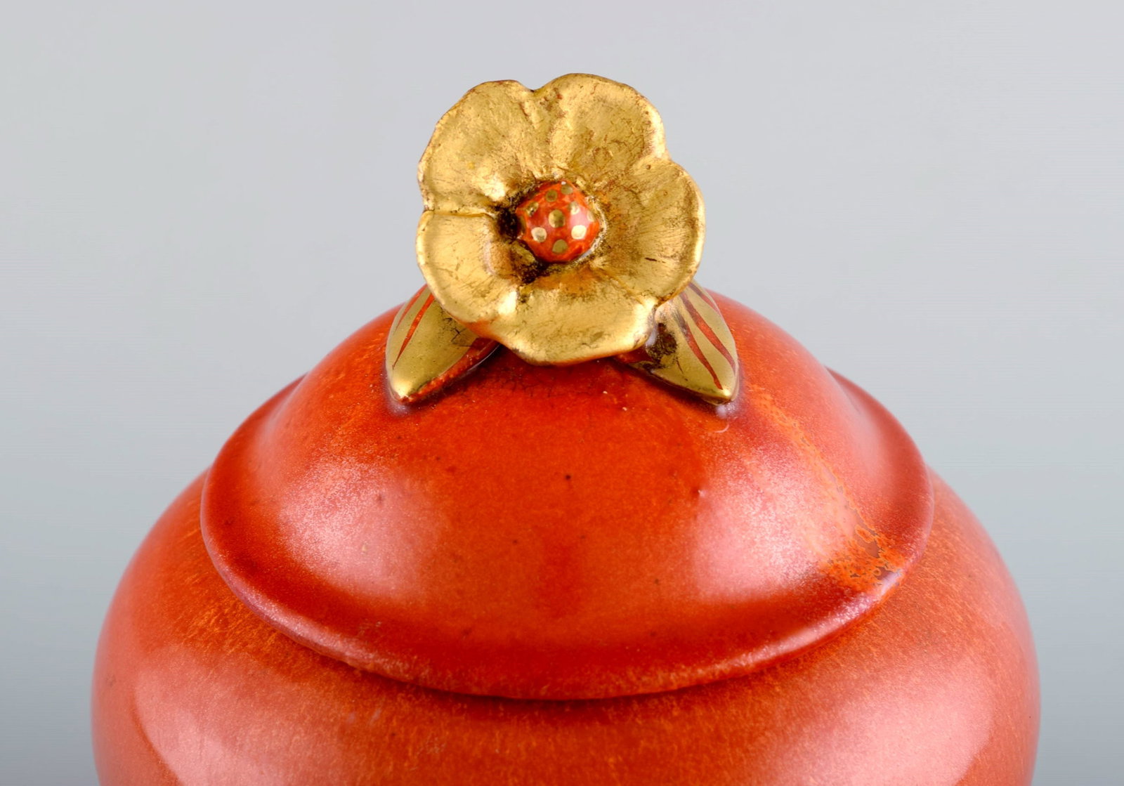 Nils Emil Lundström (1865-1960) for Rörstrand. Antique lidded jar in glazed ceramics. - 2