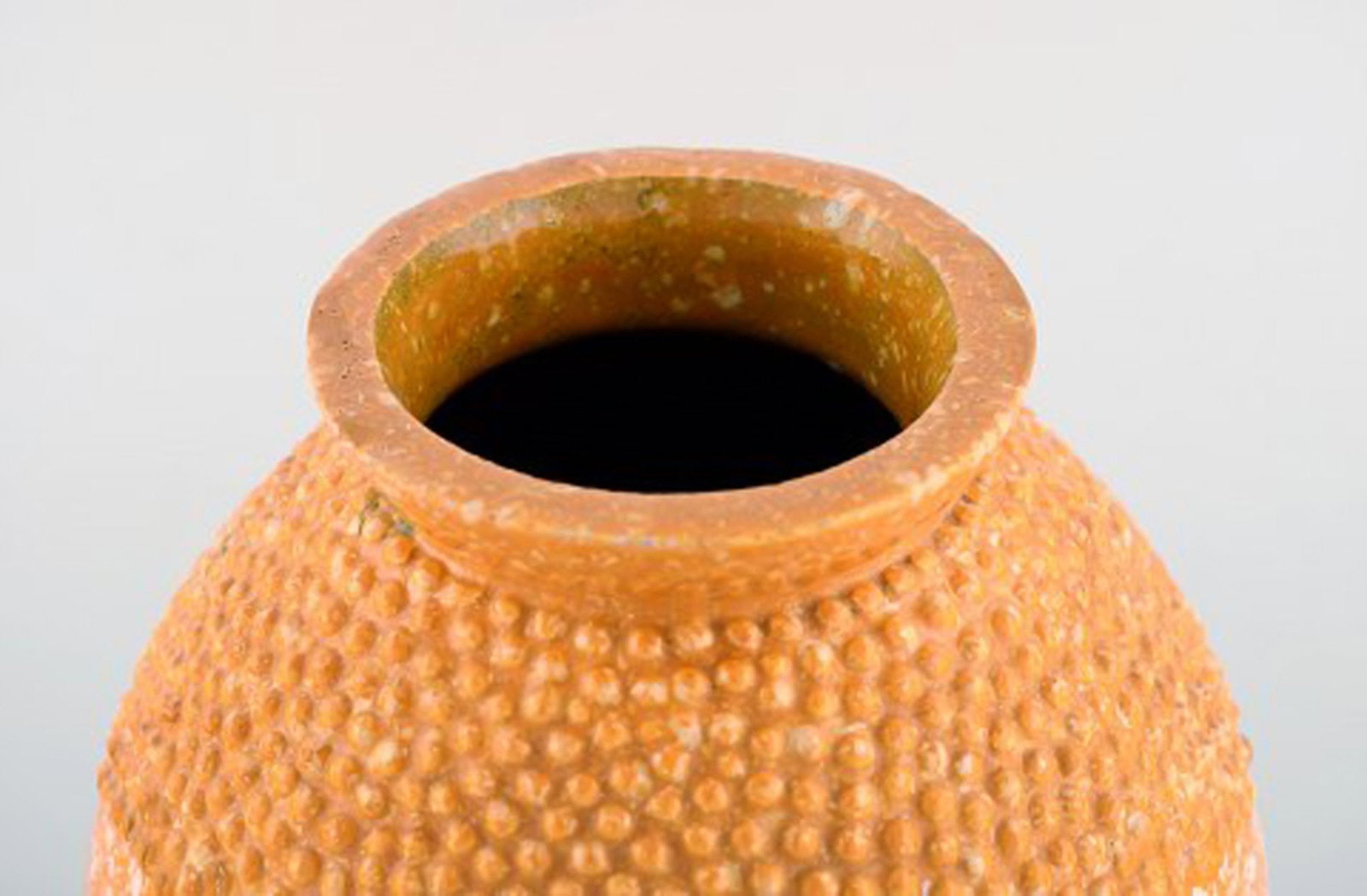 Andre Fau (1896-1982) for Boulogne. Art deco vase in glazed ceramics. Beautiful speckled glaze in - 5