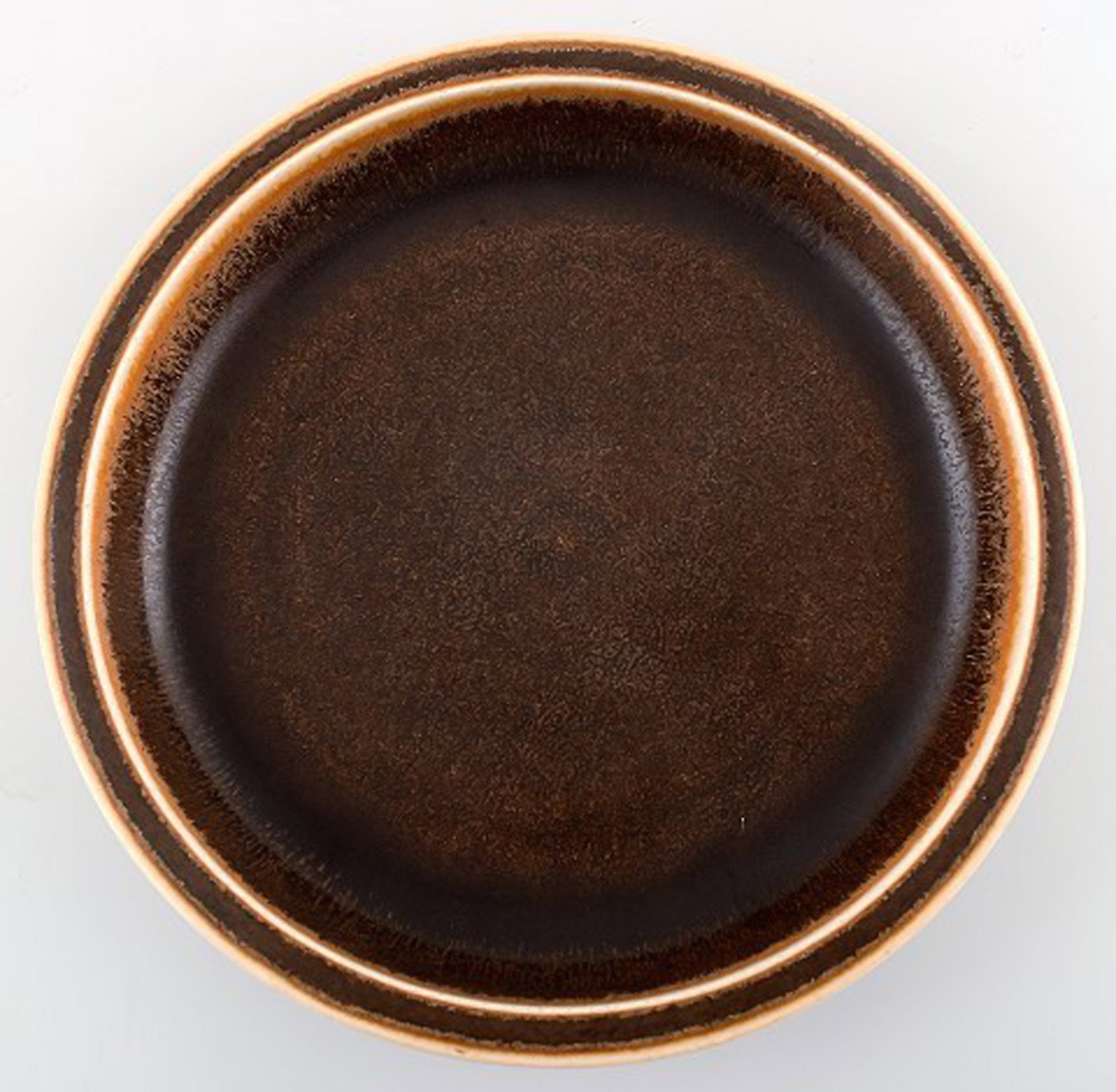 Saxbo, large ceramic dish/bowl, beautiful brown glaze. - 2