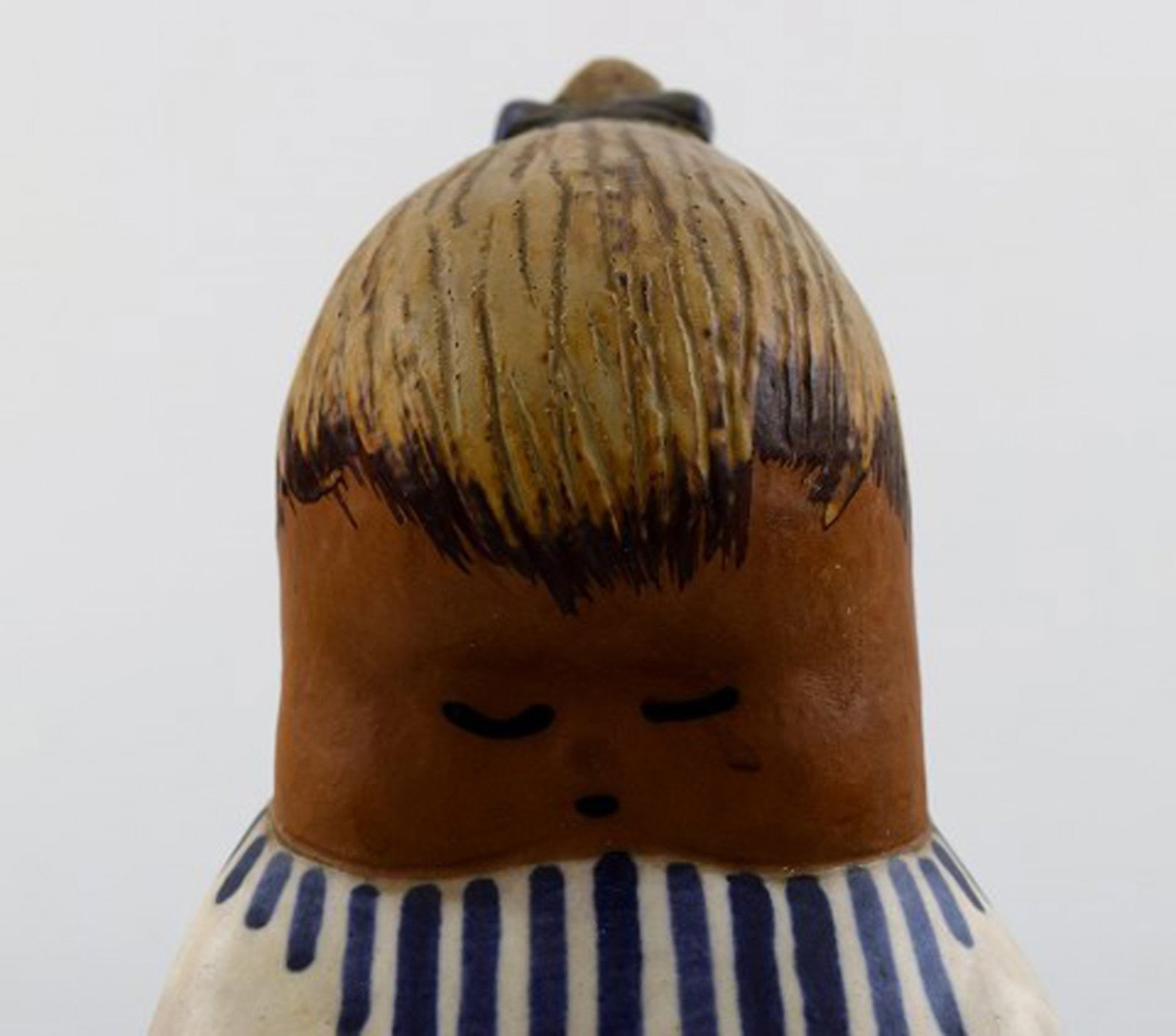 Rare figure, Lisa Larson for Gustavsberg, "Johanna", glazed ceramics. - 5