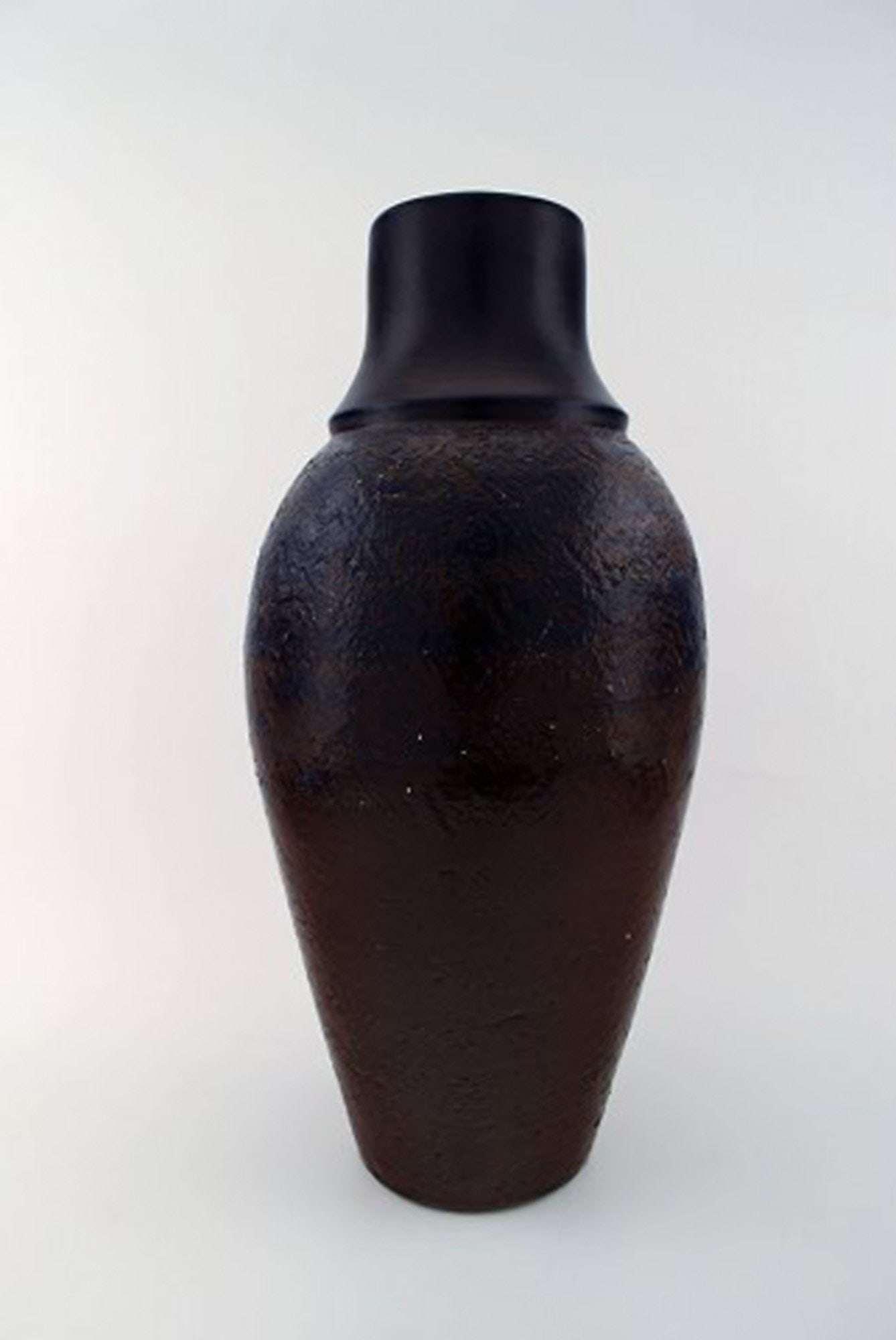Upsala Ekeby large floor vase in ceramic. Hand painted. Beautiful blue glaze. - 3