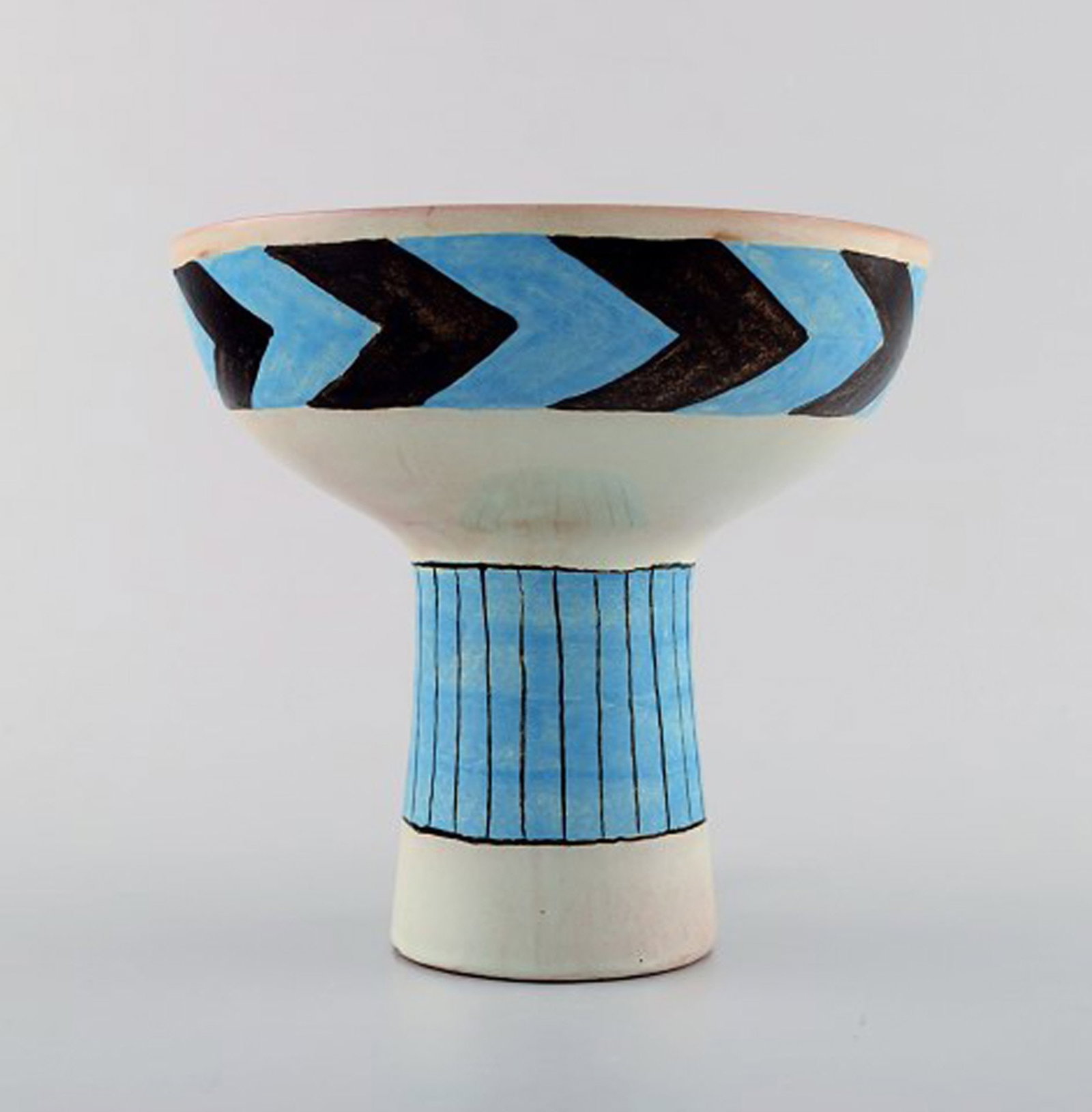 Carl-Harry Stålhane for Rörstrand / Rørstrand. A pair of modernist hand painted - 3