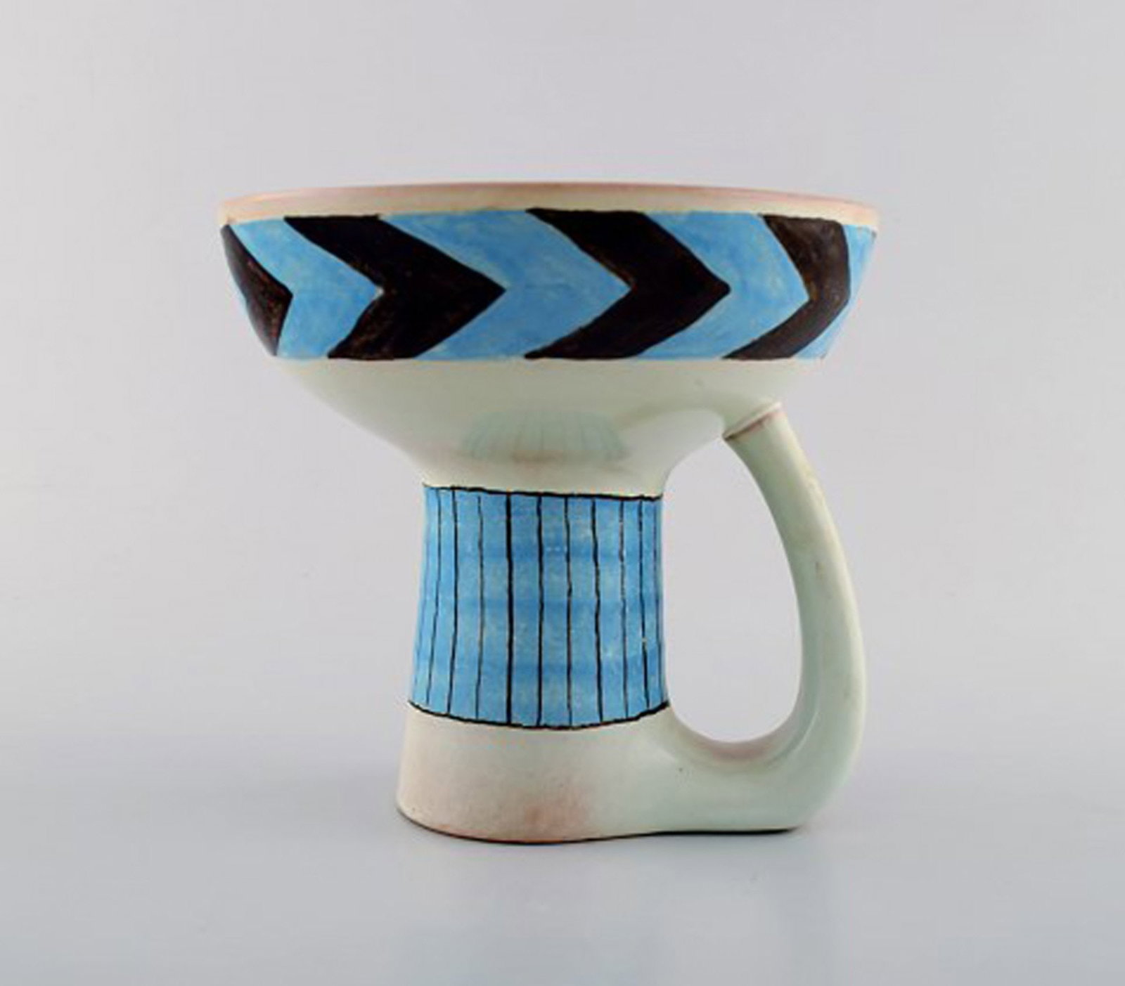 Carl-Harry Stålhane for Rörstrand / Rørstrand. A pair of modernist hand painted - 4