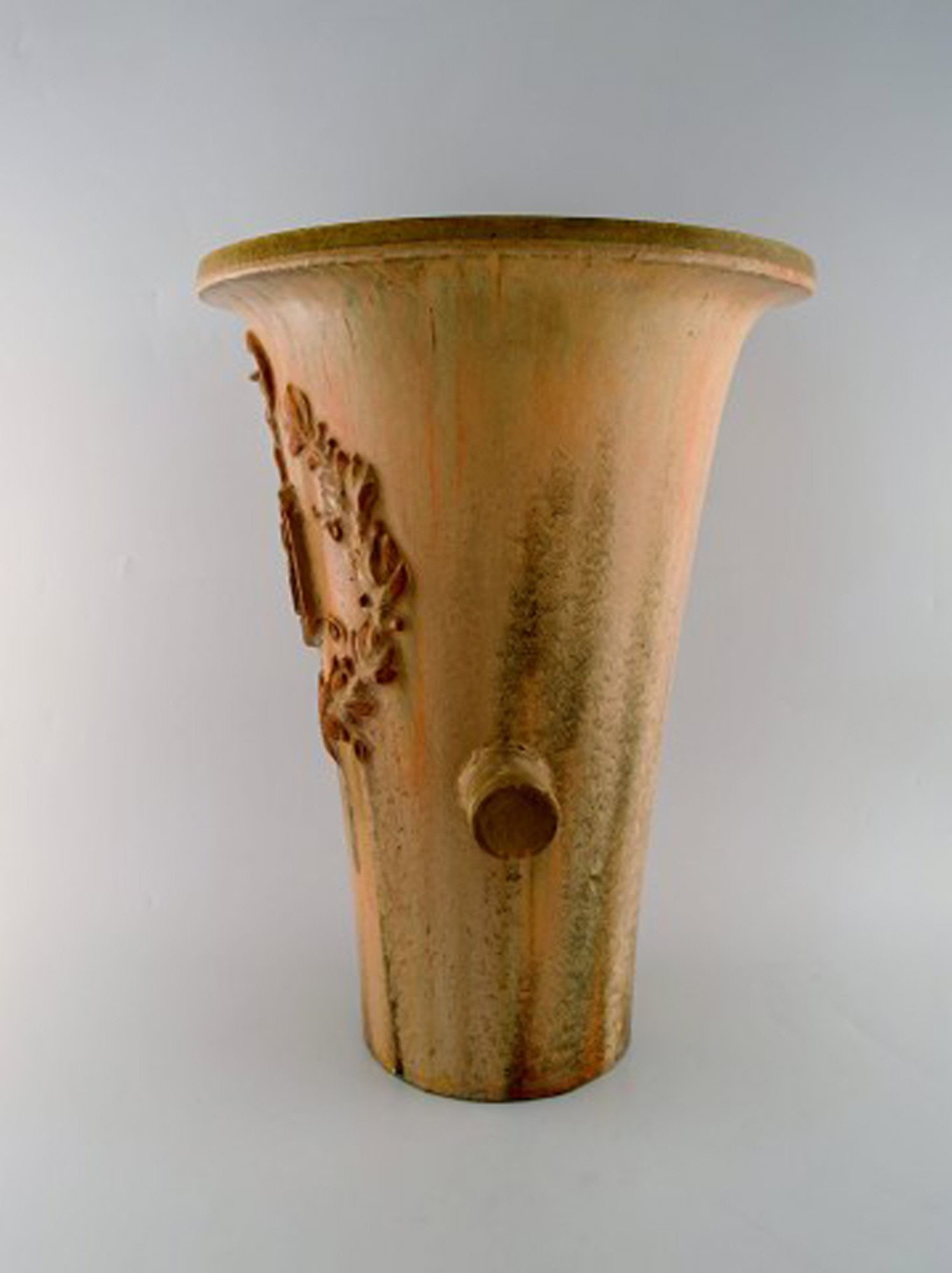 Colossal Arne Bang unique vase in glazed ceramics with brand from pharmacy in Aalborg, Denmark. - 5