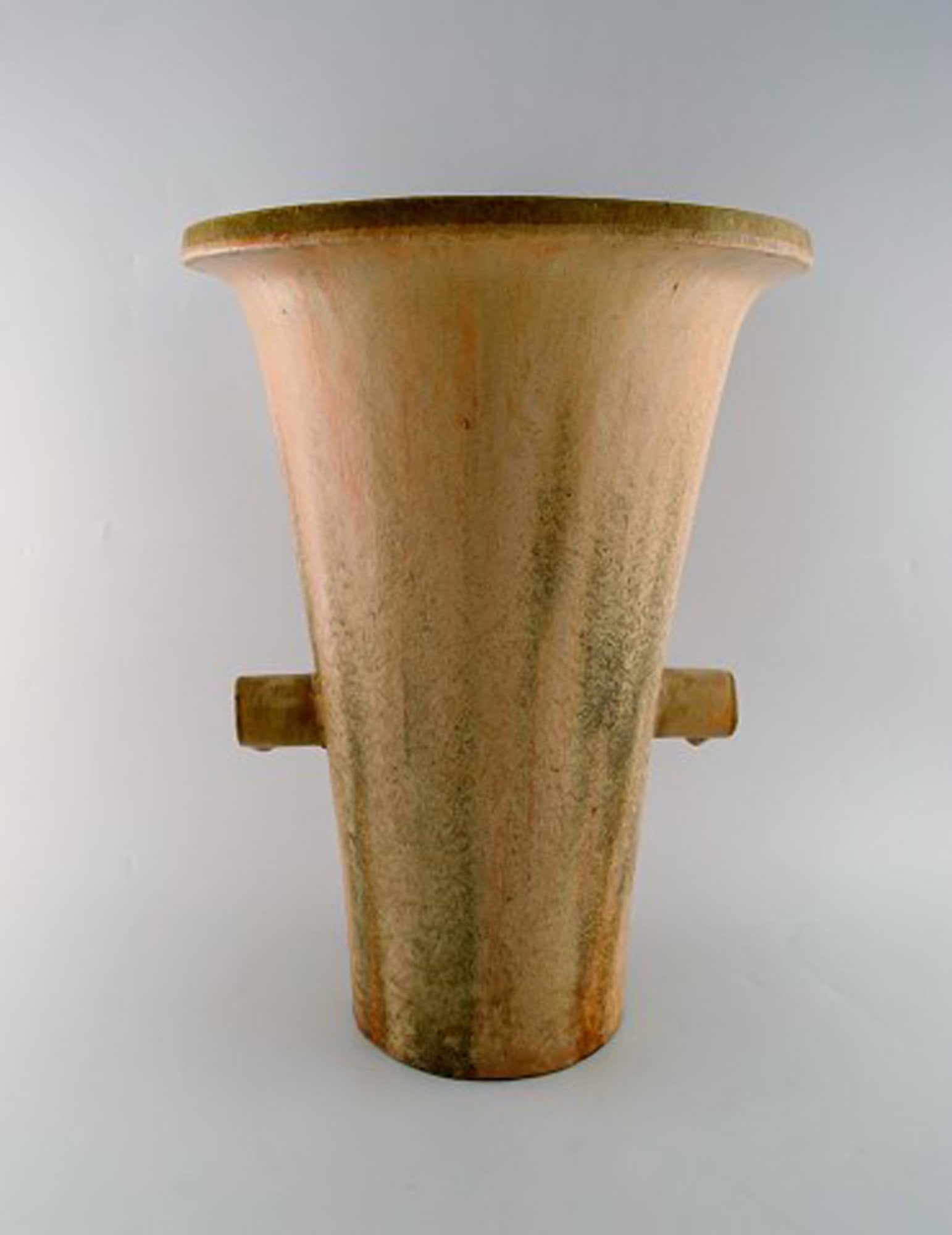Colossal Arne Bang unique vase in glazed ceramics with brand from pharmacy in Aalborg, Denmark. - 6