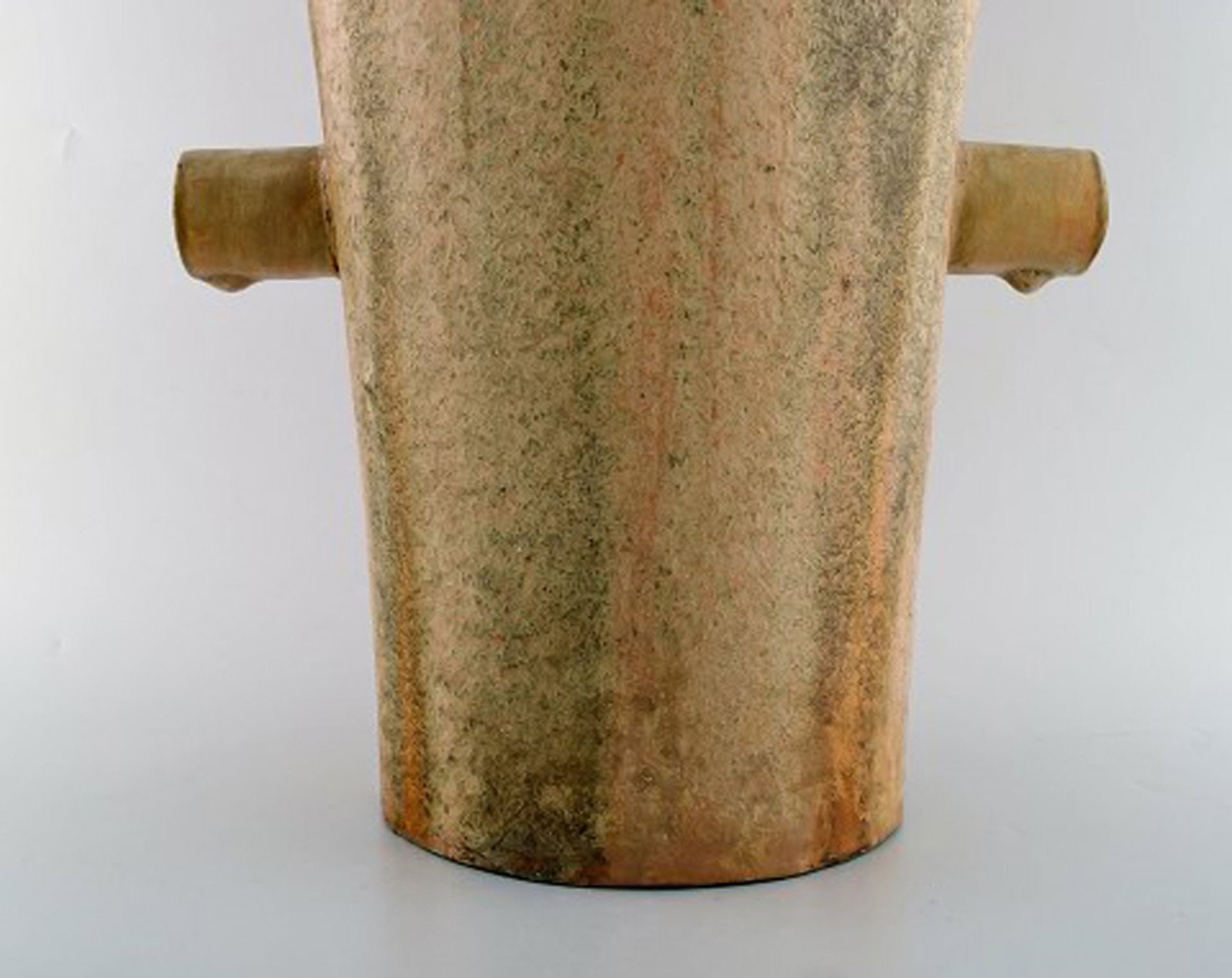Colossal Arne Bang unique vase in glazed ceramics with brand from pharmacy in Aalborg, Denmark. - 7