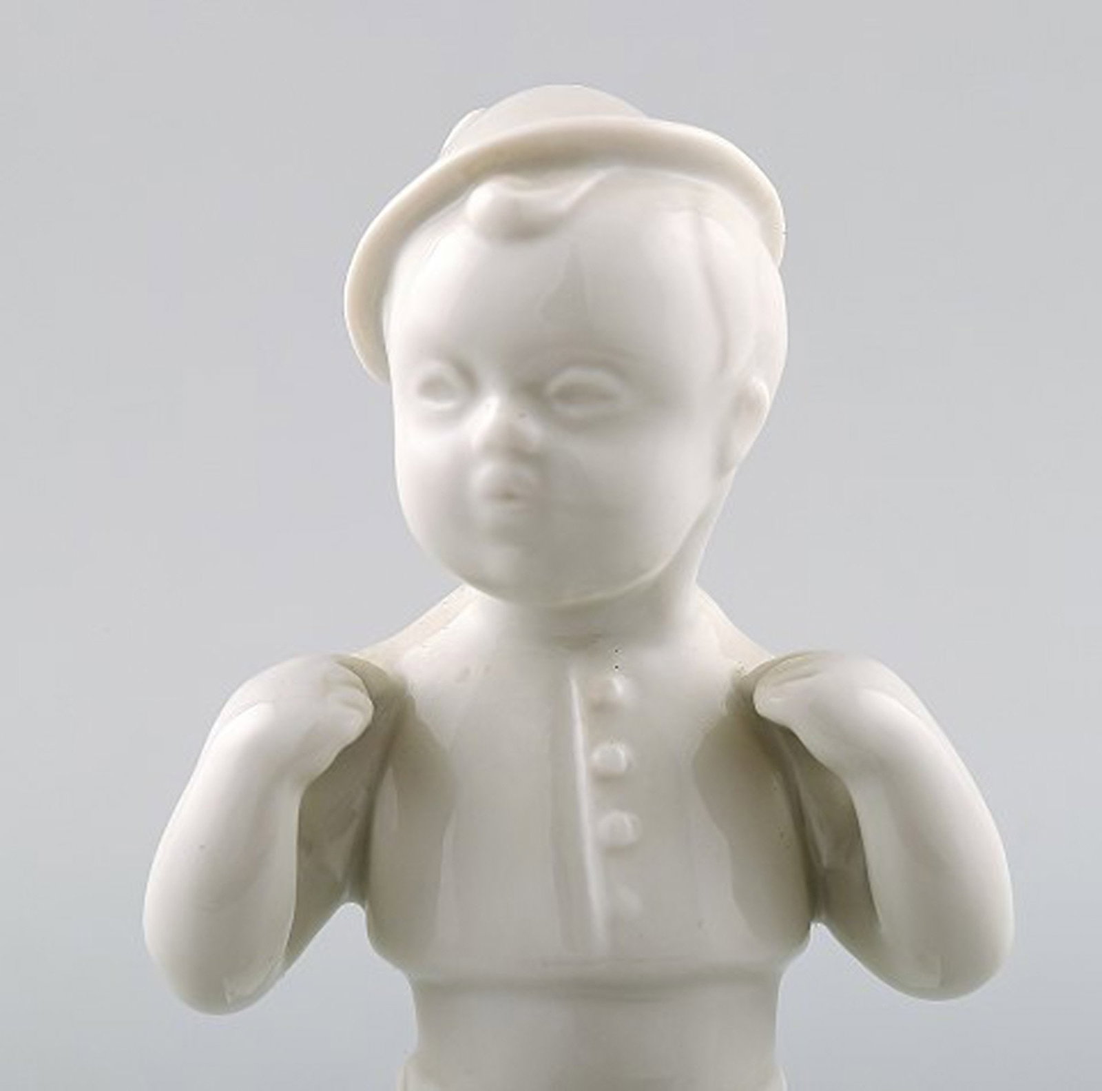 Edit Bjurström (1912-1998) for Rörstrand, Sweden. 4 boy figures in blanc de chine/white - 6