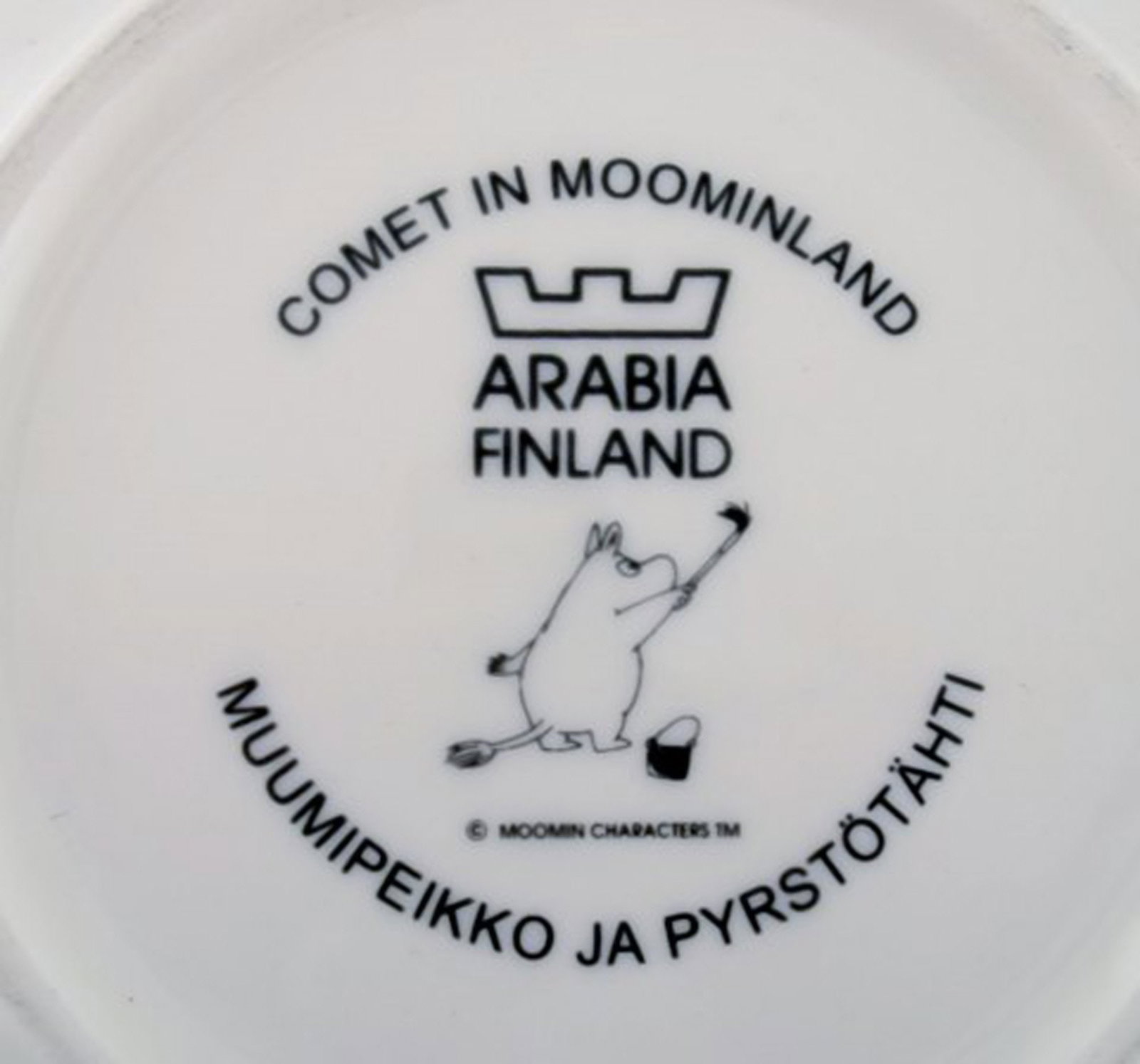 Arabia, Finland. "Comet in moominland" Porcelain plate with motif from "Moomin". - 4