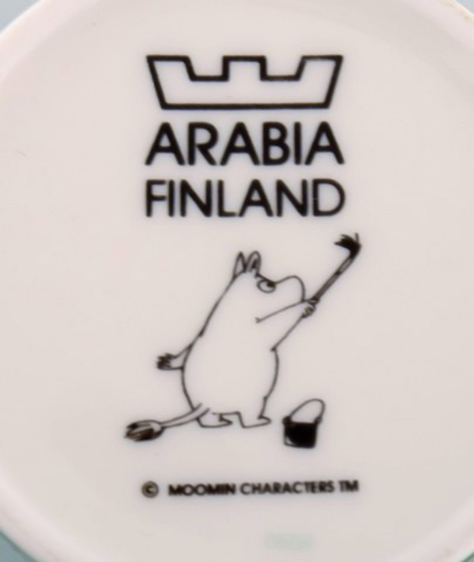 Arabia, Finland. Two cups in porcelain with motifs from "Moomin". Late 20th century. - 6