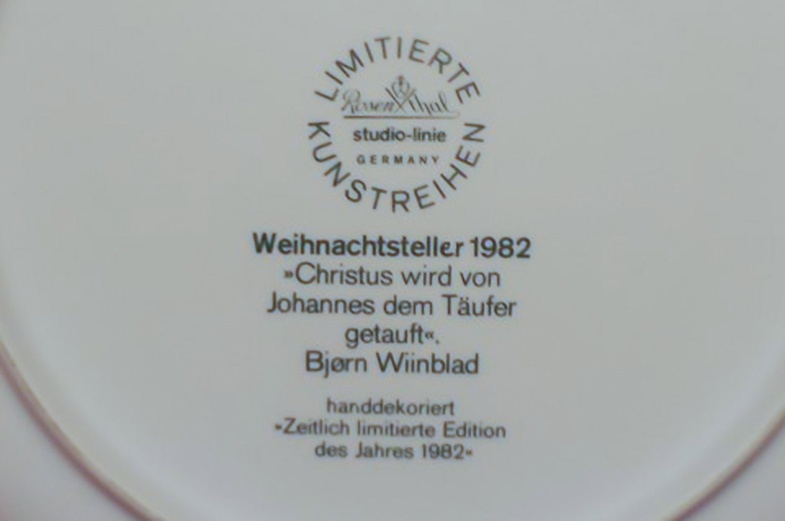 Rosenthal Wiinblad Christmas plate from 1982. - 4