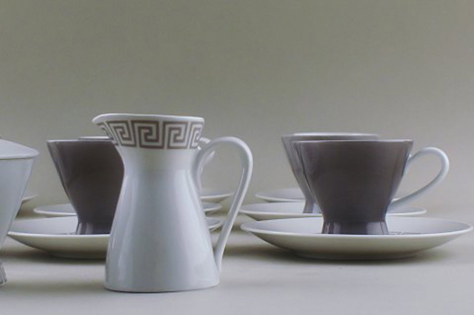 Rosenthal mocha service, 9 sets, mocha-cups, saucers, creamer and sugar bowl. - 3