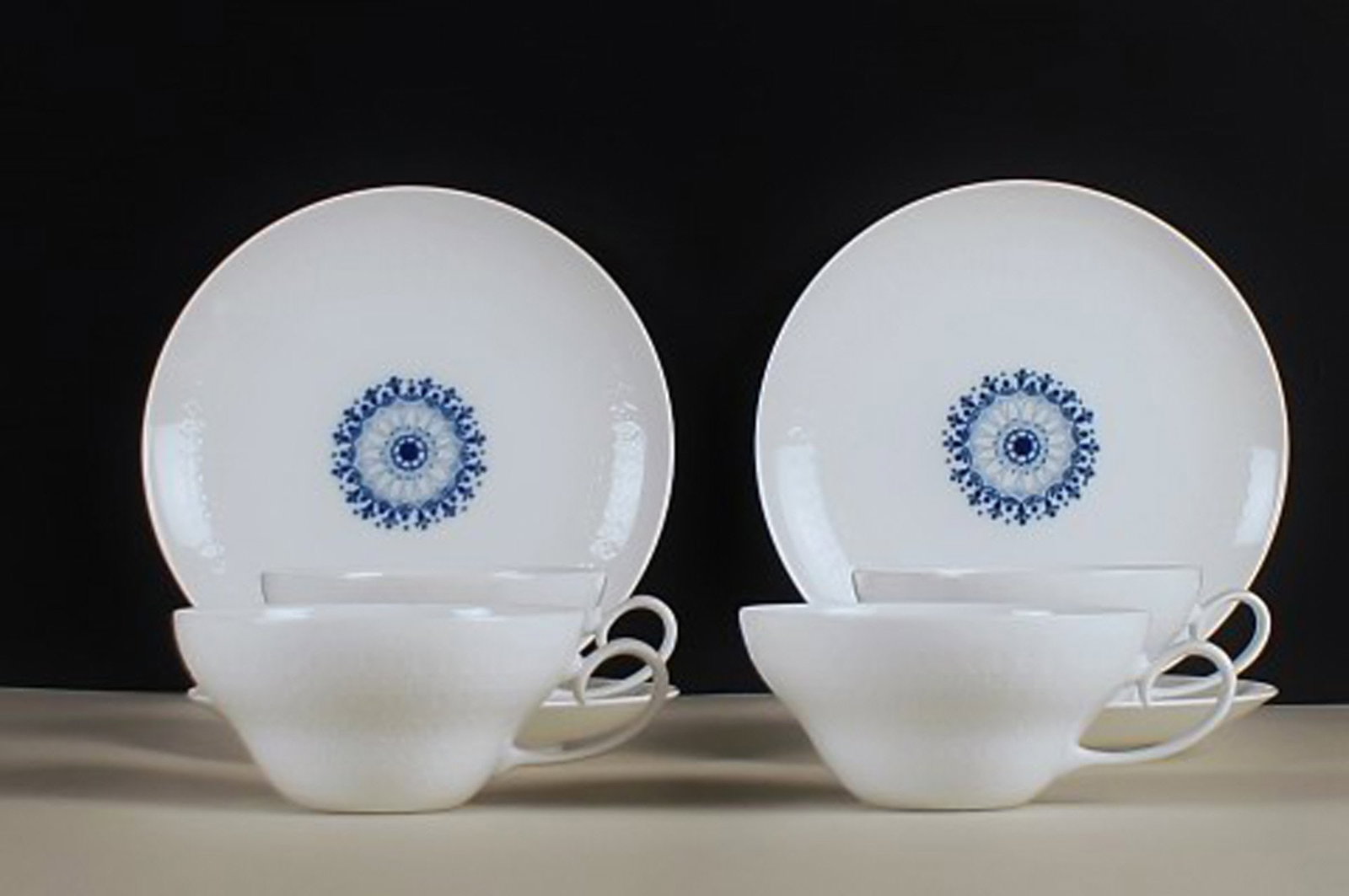 Rosenthal Bjorn Wiinblad, 4 teacups. - 2