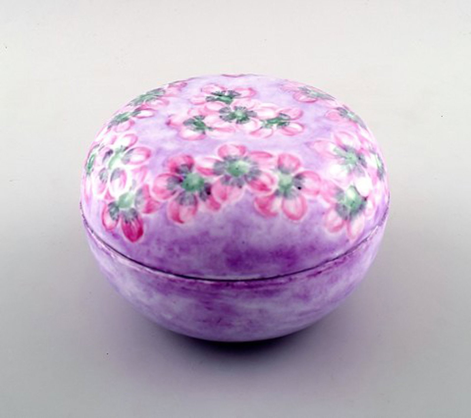 Rosenthal lidded jar / jewelry box, hand painted. - 2