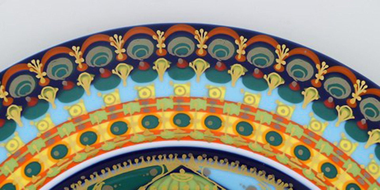 Rare hand painted Rosenthal Bjørn Wiinblad Christmas plate from 1974. "Balthasar". - 3