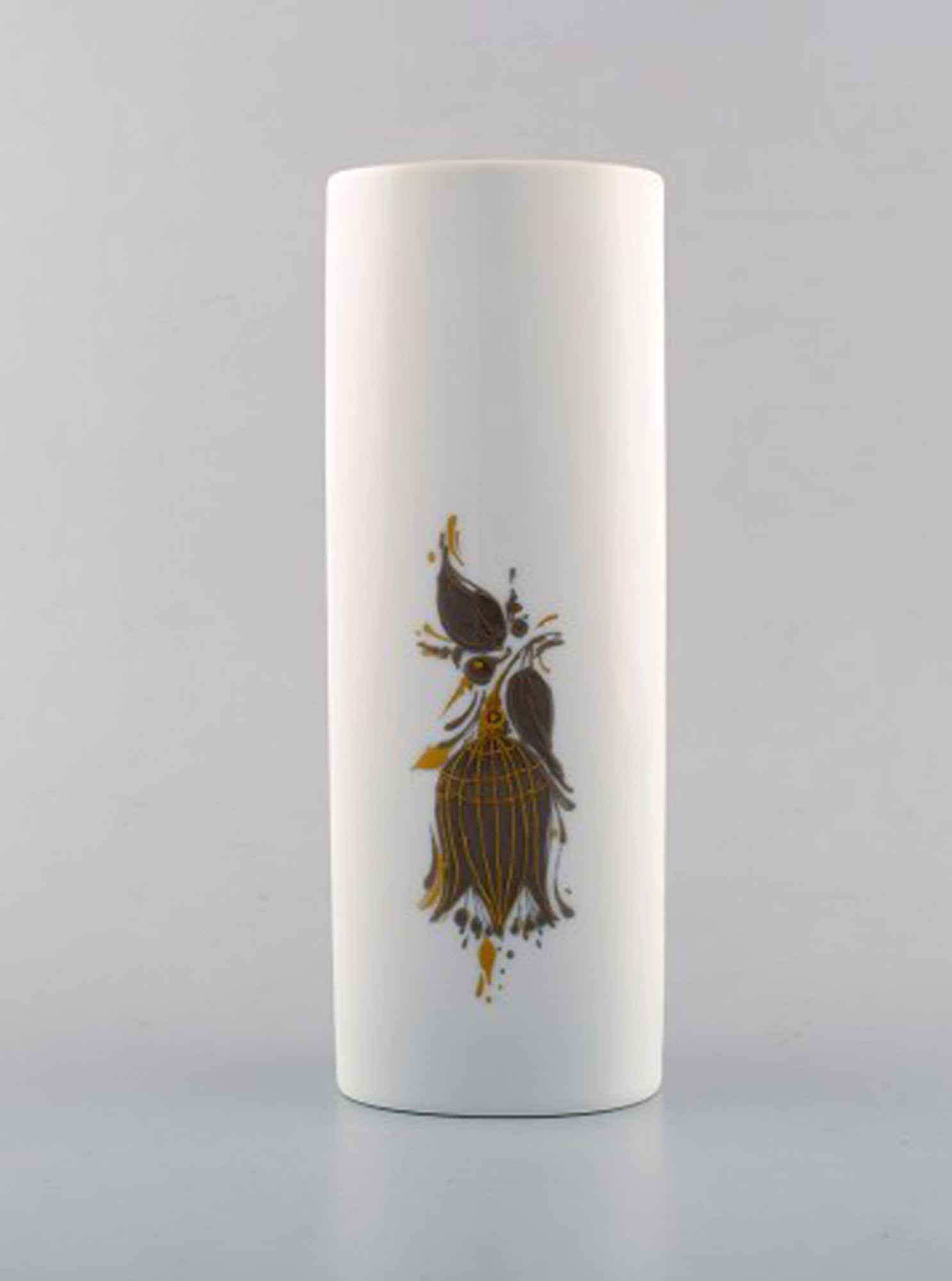 Bjørn Wiinblad for Rosenthal Studio Line. Porcelain vase decorated with woman and flowers. - 2