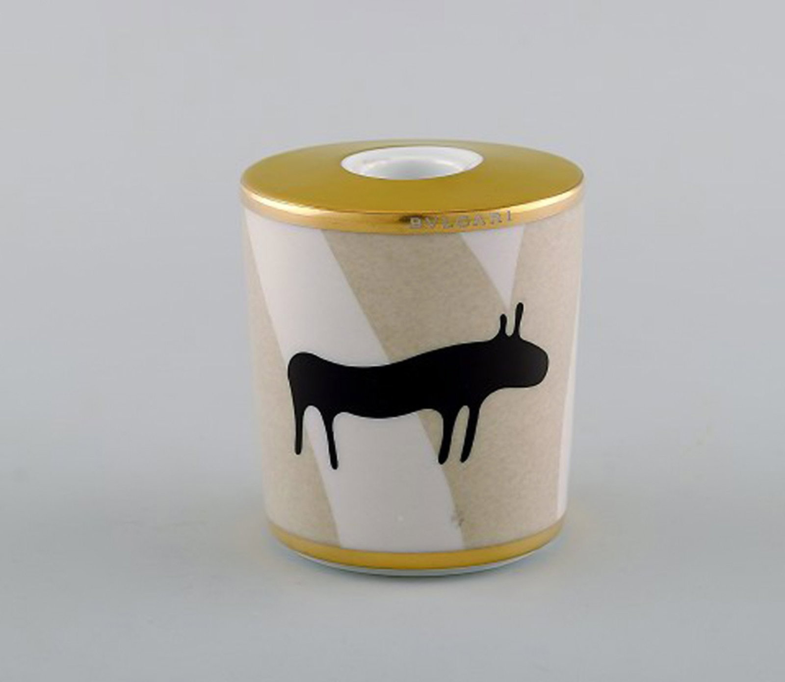 Bvlgari / Bulgari for Rosenthal. "Pascolo Rupestre" candle holder in porcelain. Animal motif and - 2