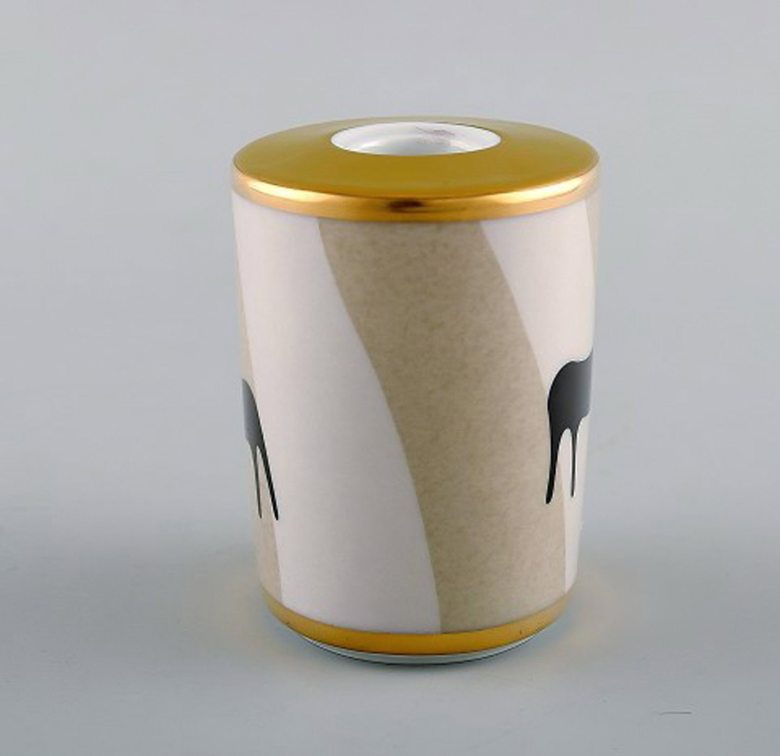 Bvlgari / Bulgari for Rosenthal. "Pascolo Rupestre" candle holder in porcelain. Animal motif and - 3