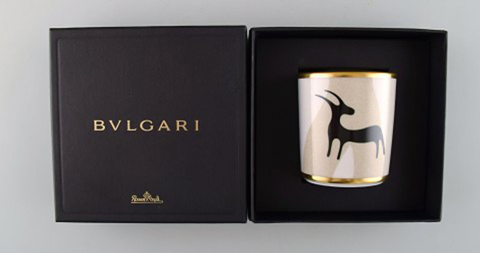 Bvlgari / Bulgari for Rosenthal. "Pascolo Rupestre" candle holder in porcelain. Animal motif and - 6
