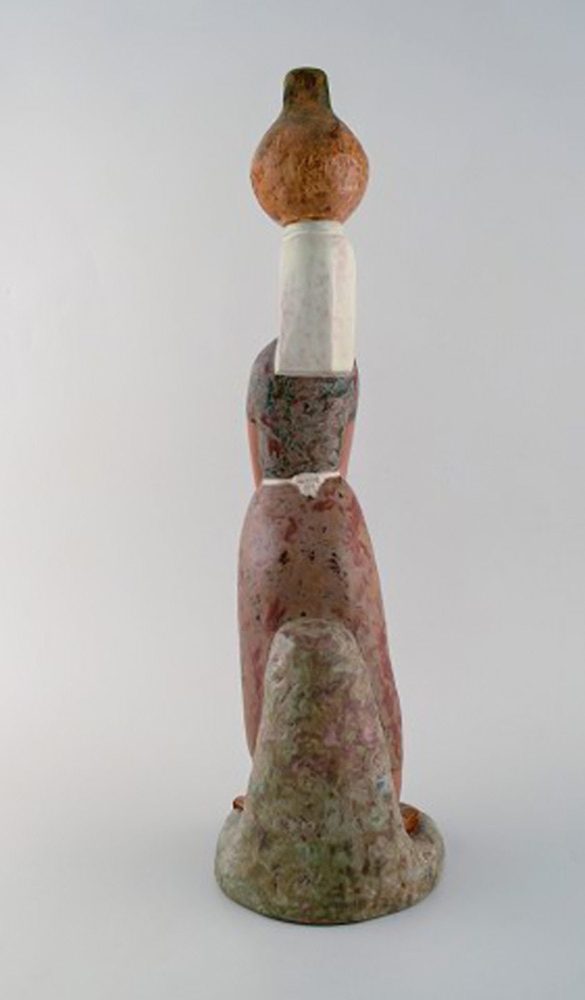 Lladro, Spain. Large figure in glazed ceramics. Woman carrying water. Late 20th century. - 3
