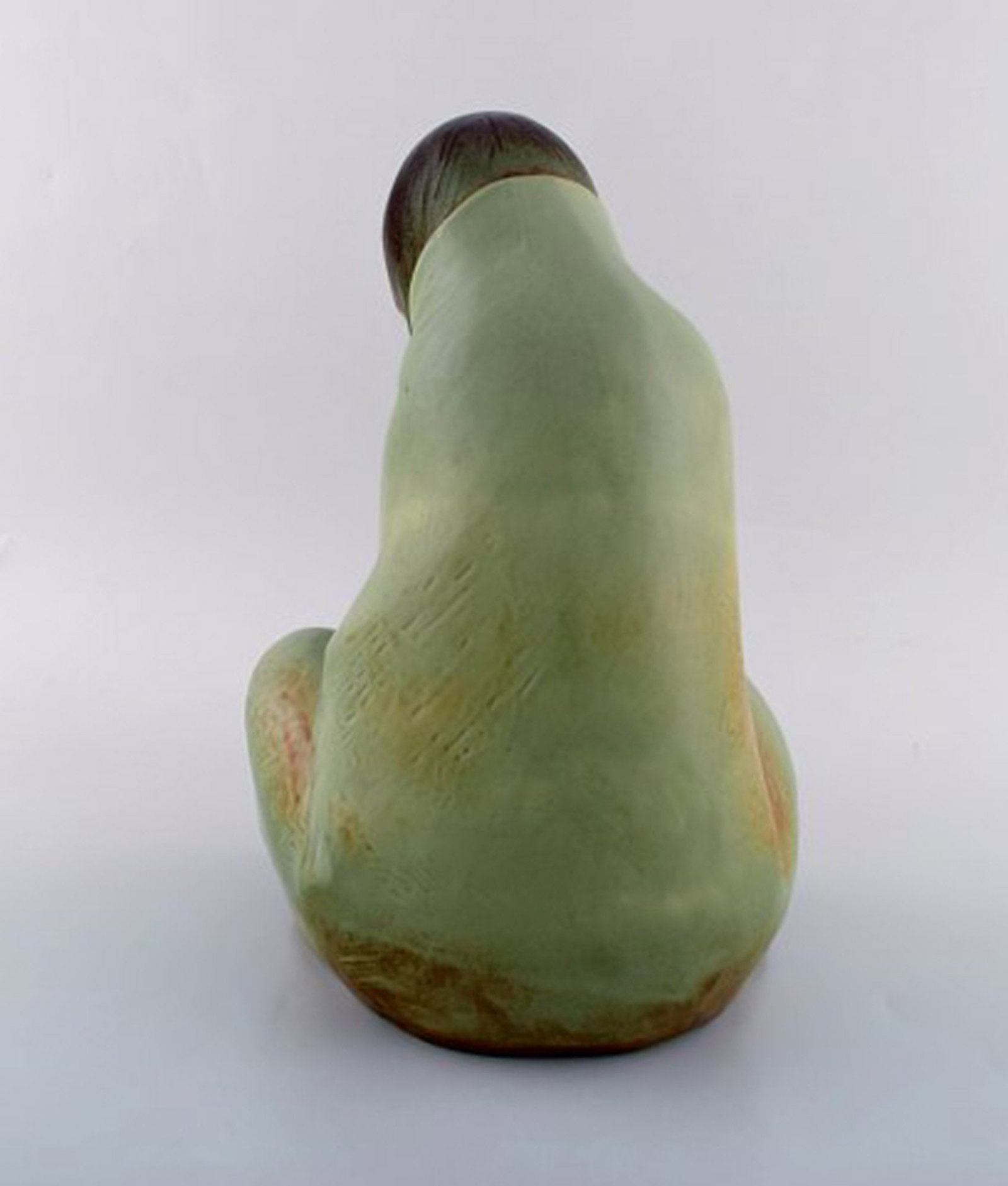 Lladro, Spain. Large sculpture in glazed ceramics. Sitting girl. 1980s. - 5