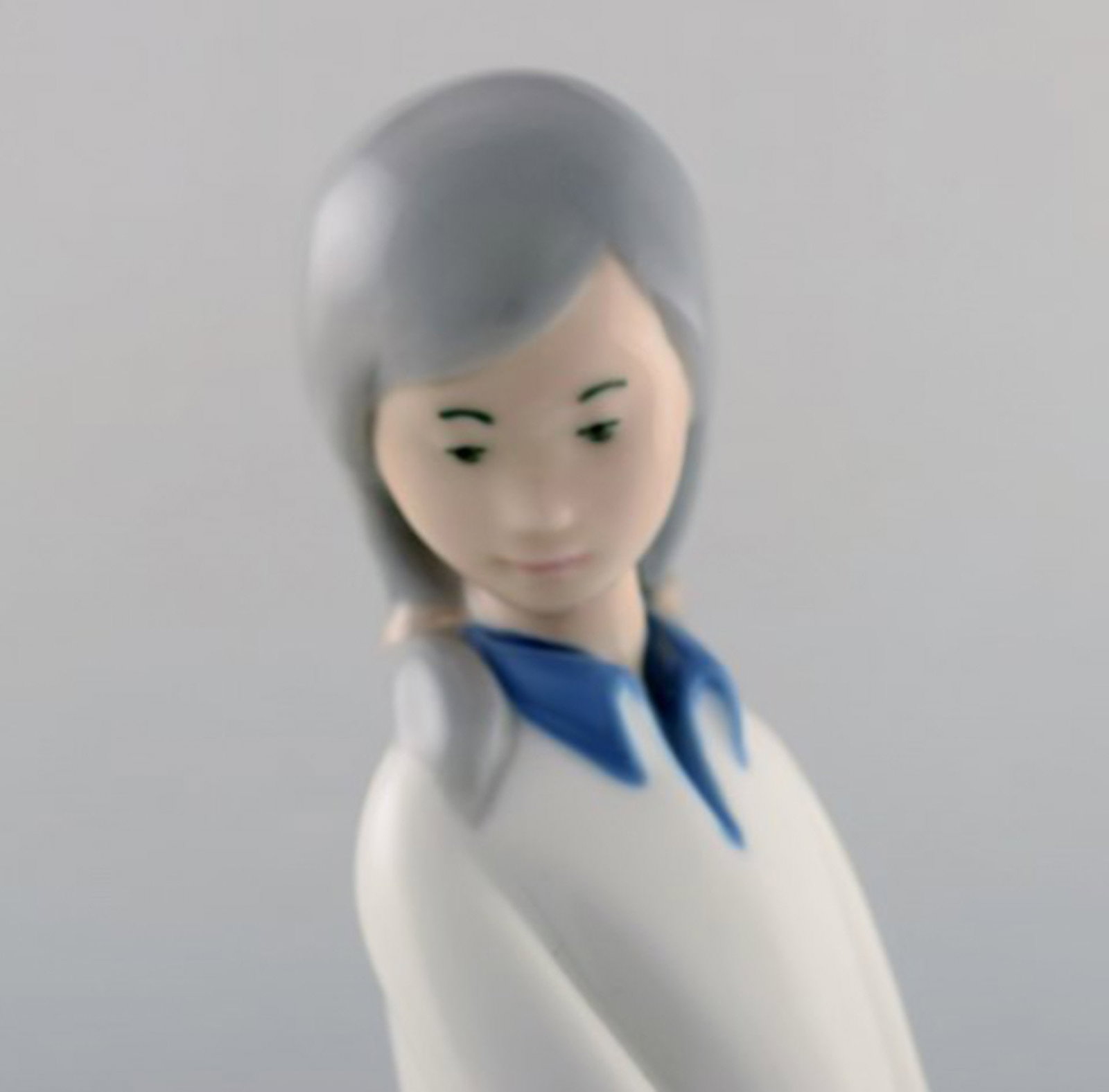 Lladro, Nao and Rex, Spain. Four porcelain figurines of young girls. 1970/80's. - 7