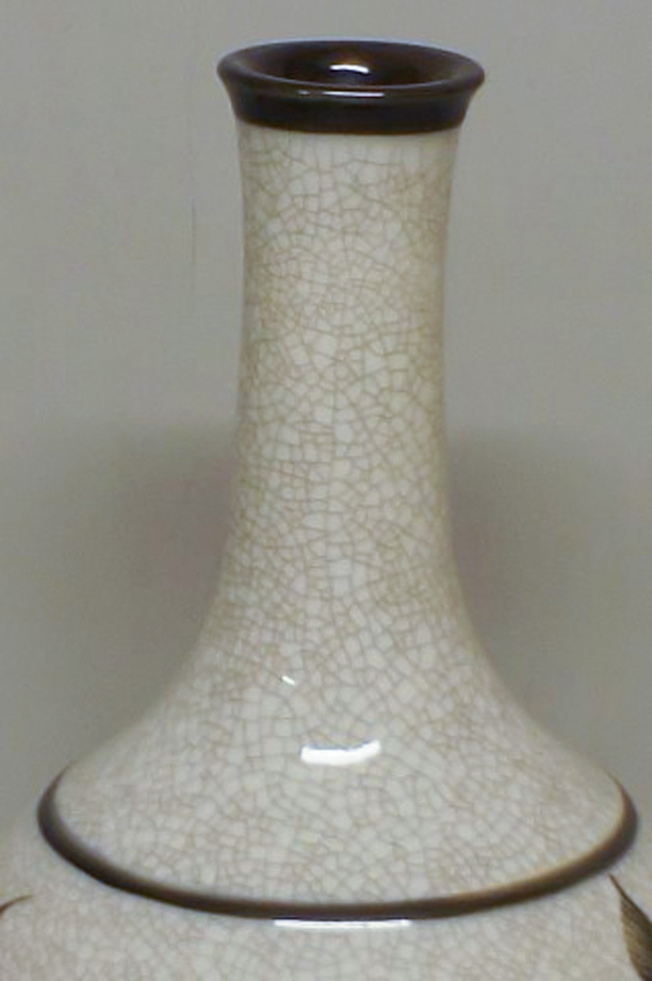 Large B&G (Bing & Grondahl) Craquele vase with fish. 31 cm. - 3