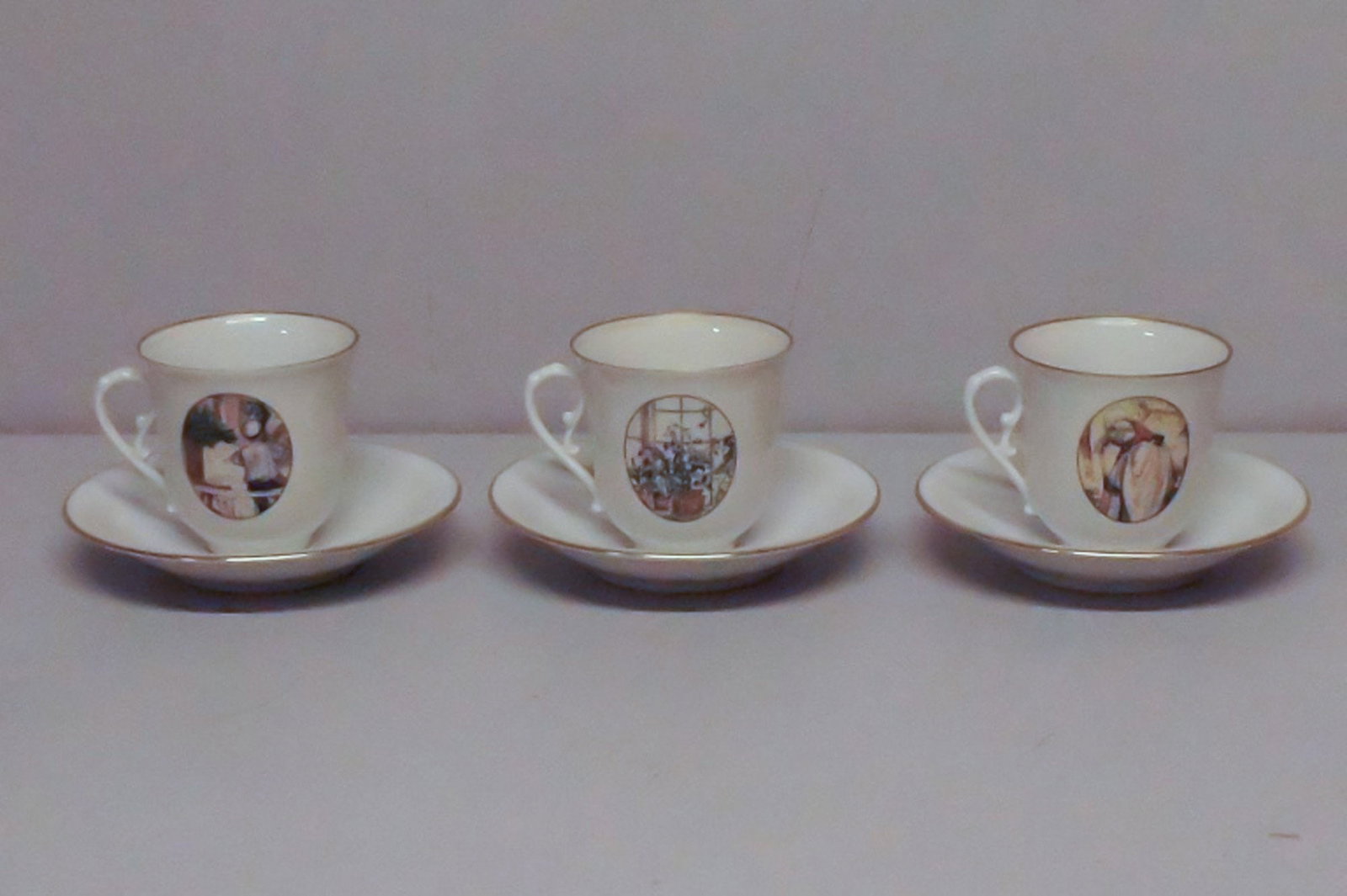 15 p. B & G coffee service. Designs after Carl Larsson's famous paintings.: Brand: Bing & Grøndahl 15 p. B & G coffee service. Designs after Carl Larsson's famous paintings. Reserve: $18.00 Shipping: Domestic: Shipping rates are determined by destination International: F