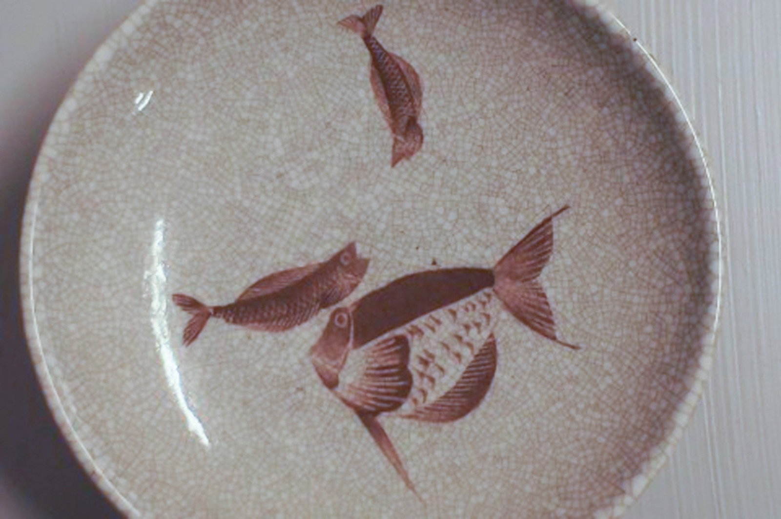 B & G Craquele bowl with fish. 17 cm. in diameter. - 2