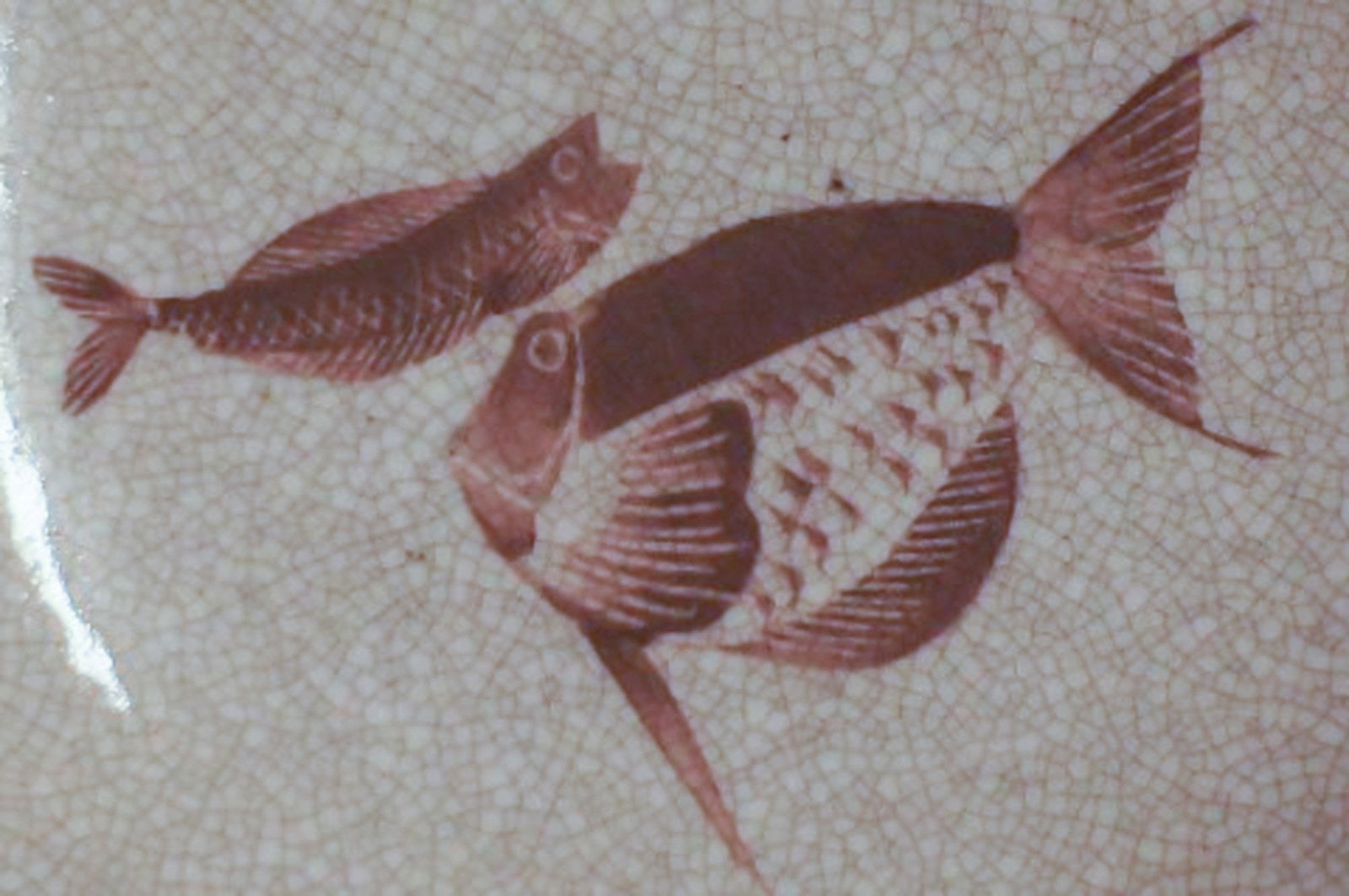 B & G Craquele bowl with fish. 17 cm. in diameter. - 3