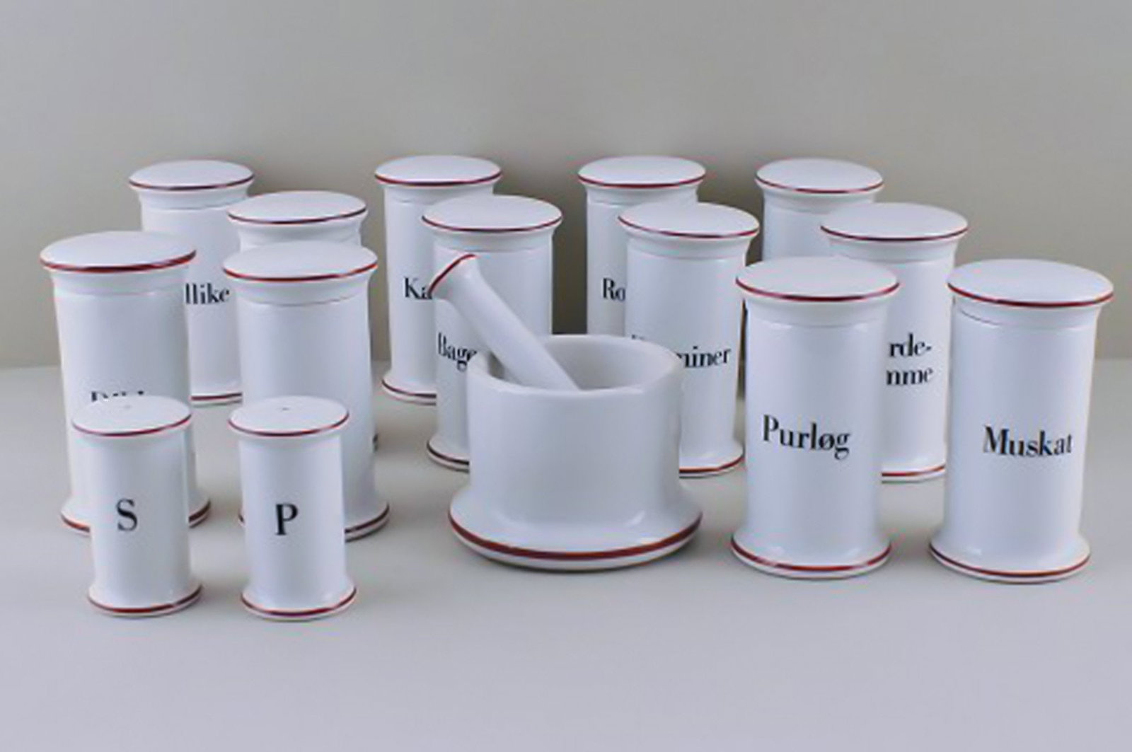 12 pieces. B&G (Bing & Grondahl) spice set. - 2